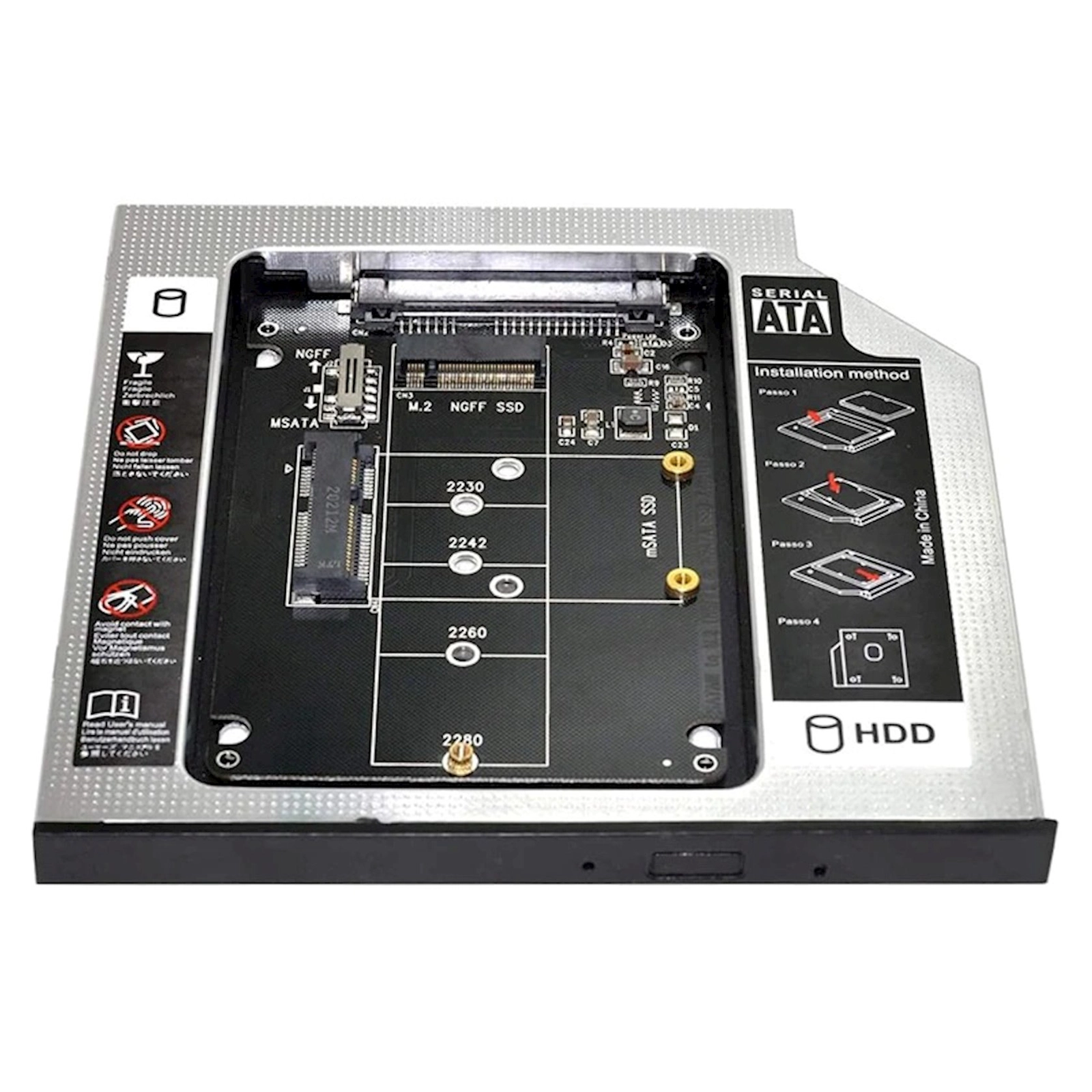 Adapter sərt disk üçün MSATA NGFF B/M-Key SSD to slim SATA 13Pin