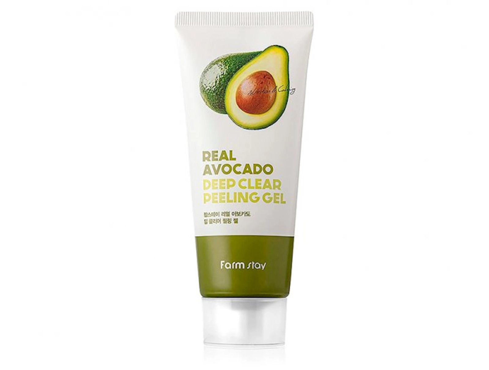 Pilinq-gel üz üçün avokado ekstraktı ilə FarmStay Real Avocado Deep Clear Peeling Gel, 100 ml
