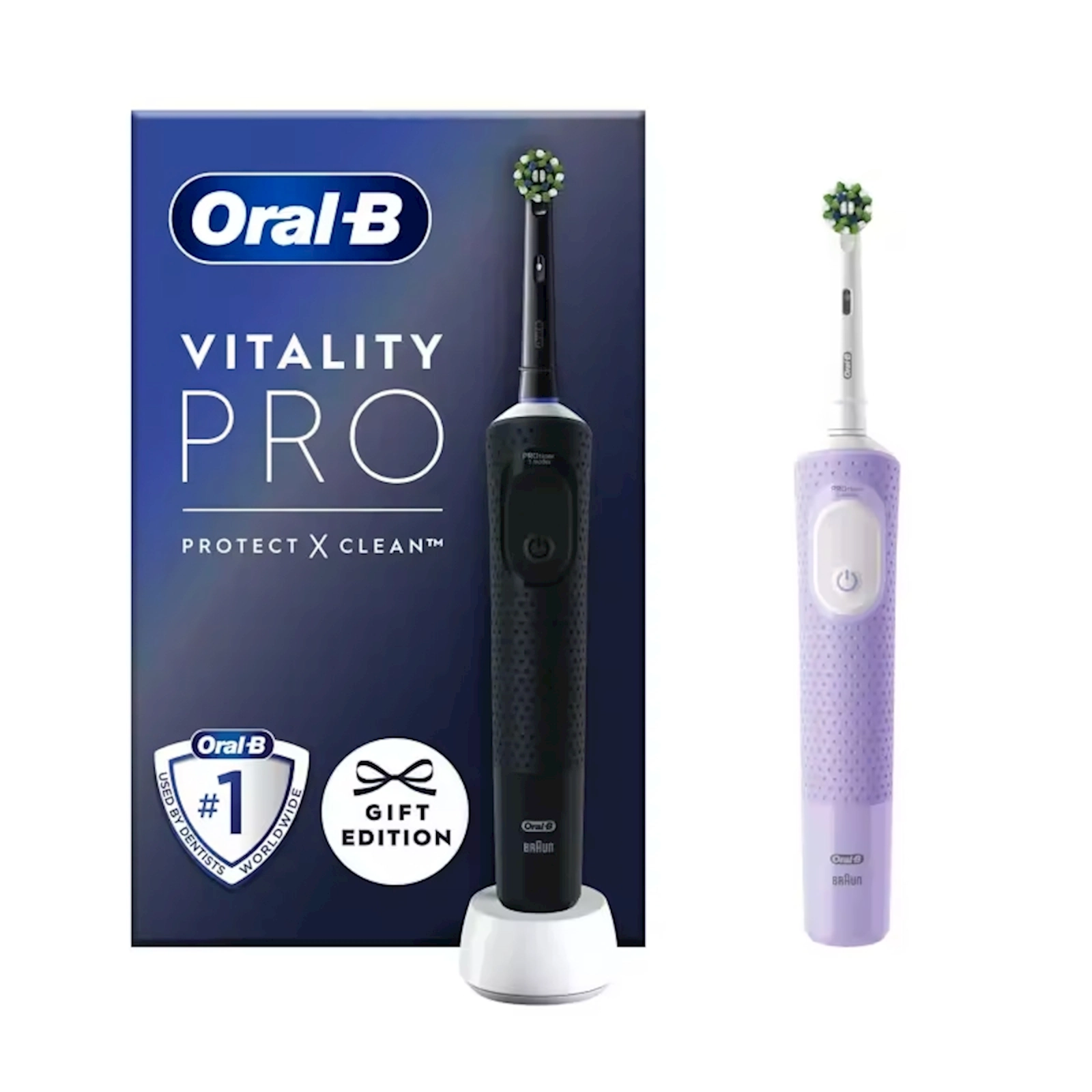 Elektrik diş fırçası Oral-B D103, bənövşəyi/qara
