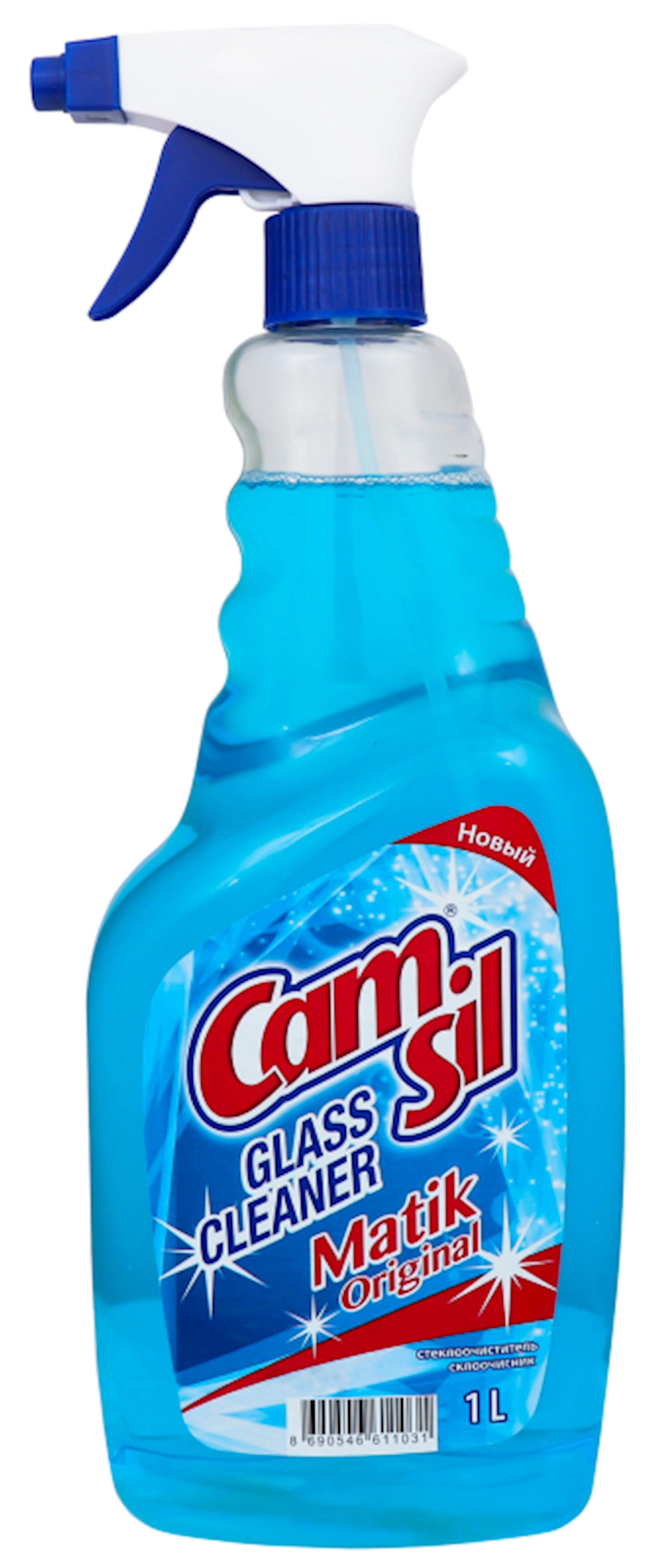 Pəncərə və güzgü üçün ekoloji yuyucu vasitə Camsil Matik, ətirli, spirtli, 1000 ml
