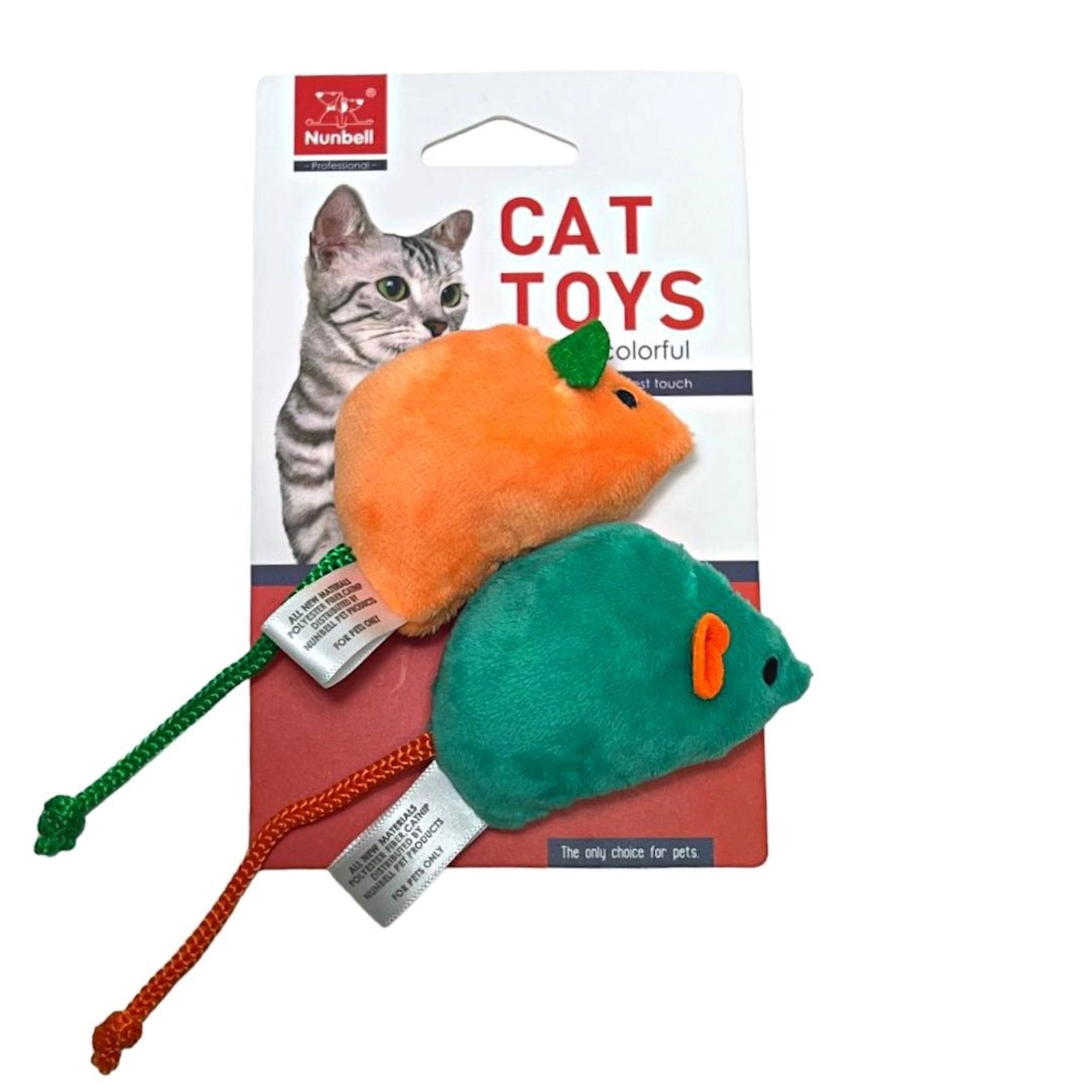 Pişiklər üçün oyuncaq Nunbell Cat Toys, siçan, 2 əd