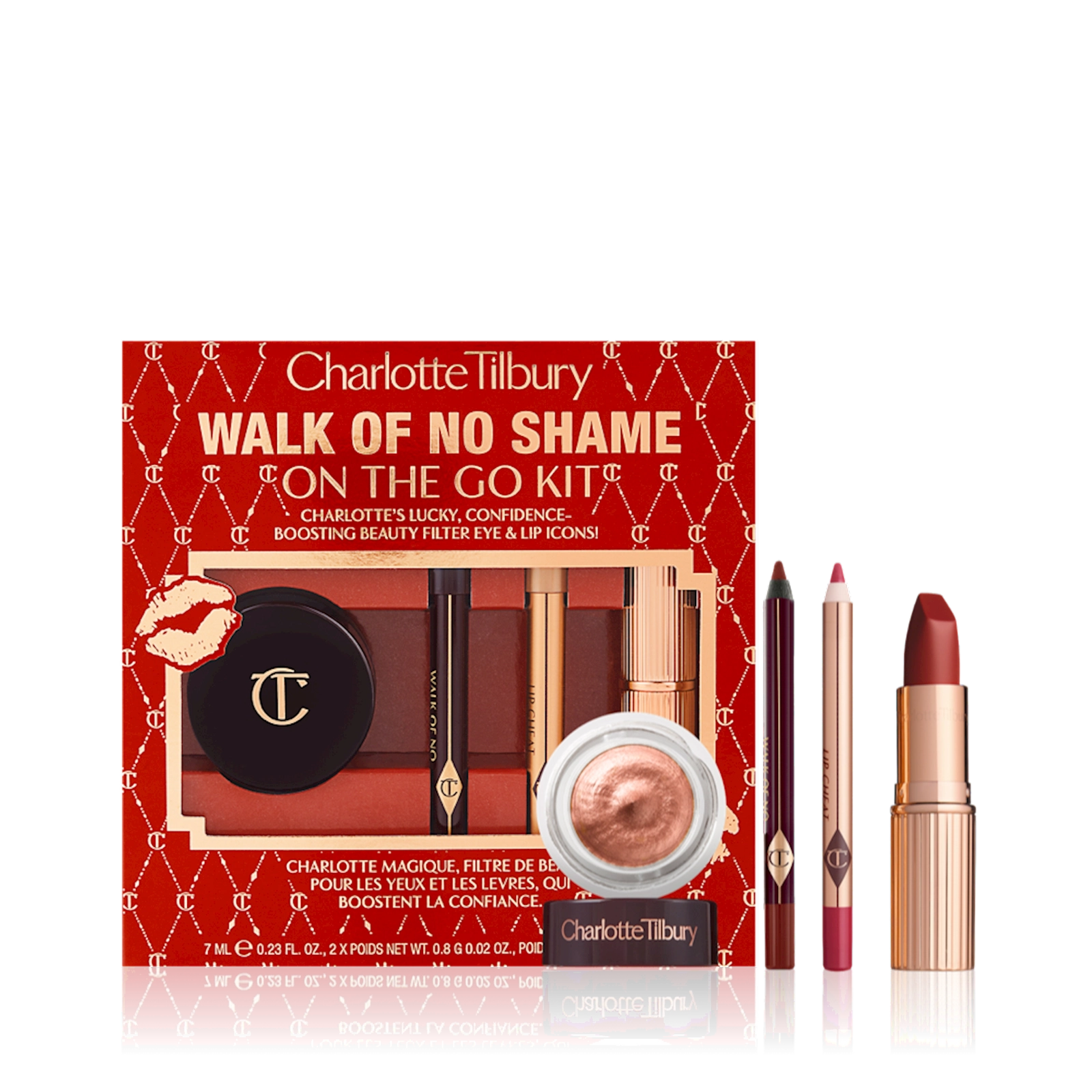Makiyaj üçün hədiyyə dəsti Charlotte Tilbury Walk of No Shame On The Go Gift Set