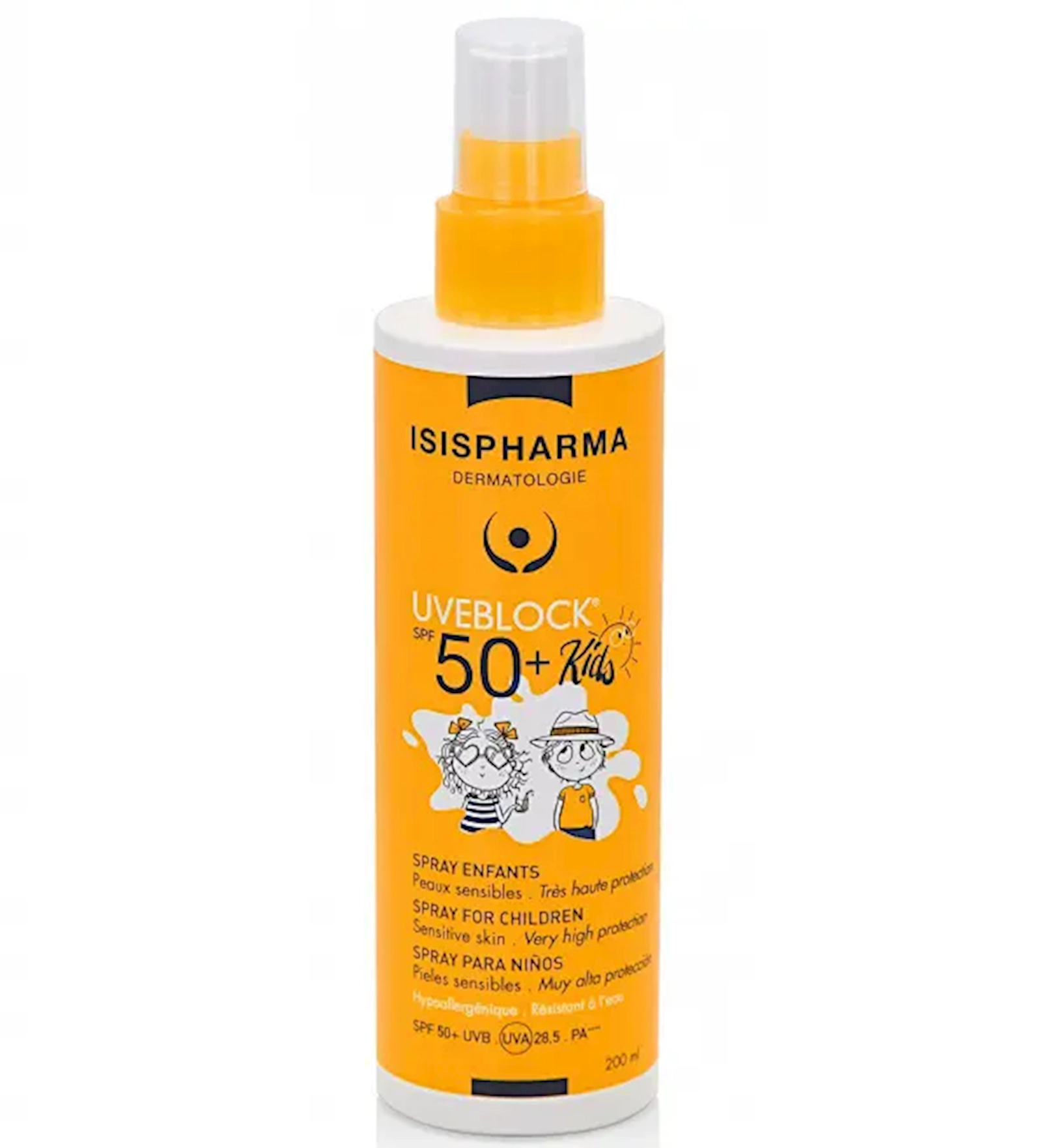 Uşaq üçün günəşdən qorunma spreyi Isispharma Uveblock Spf50+ Spray Kids Very High Protection 200 ml