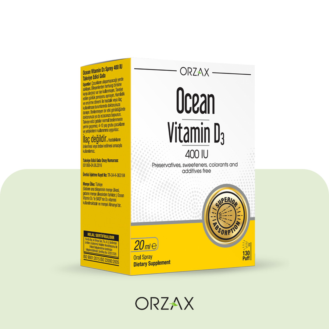 Vitaminlər Orzax Ocean Vitamin D3, 20 ml