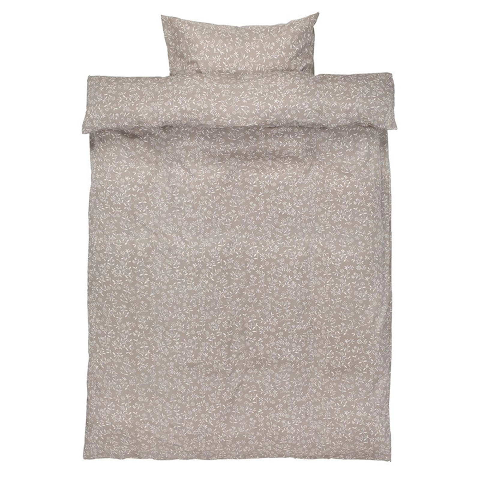 Yataq dəsti JYSK Bella Micro, yorğan üzü 140x200 sm, yastıq üzü 50x70/75 sm, bir yarım, mikrofibra, boz
