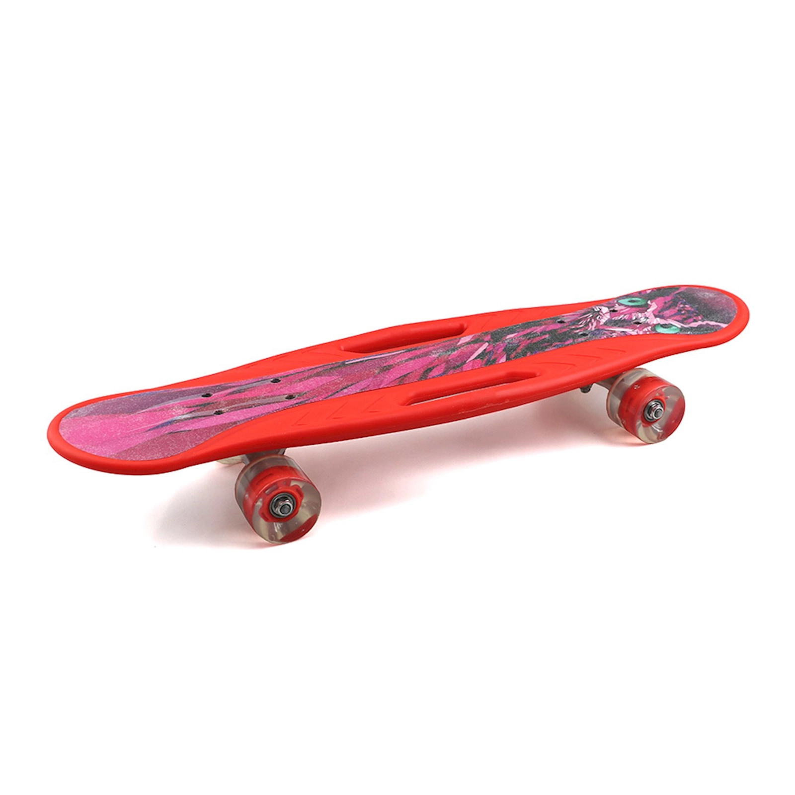 Mini-kruizer işıqlı təkərlər ilə, qırmızı, 67x20 sm