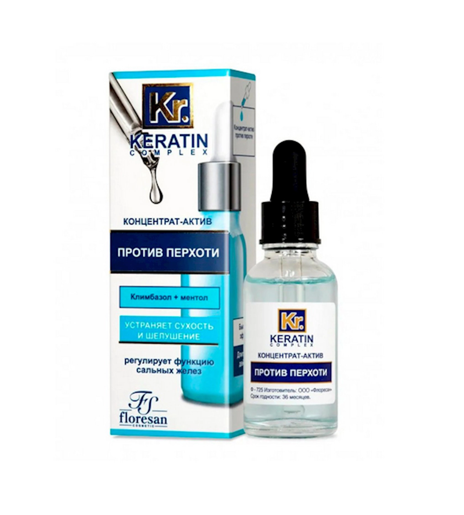 Konsentrat-aktiv Floresan Cosmetic Keratin Complex F-725 kəpəyə qarşı 30 ml