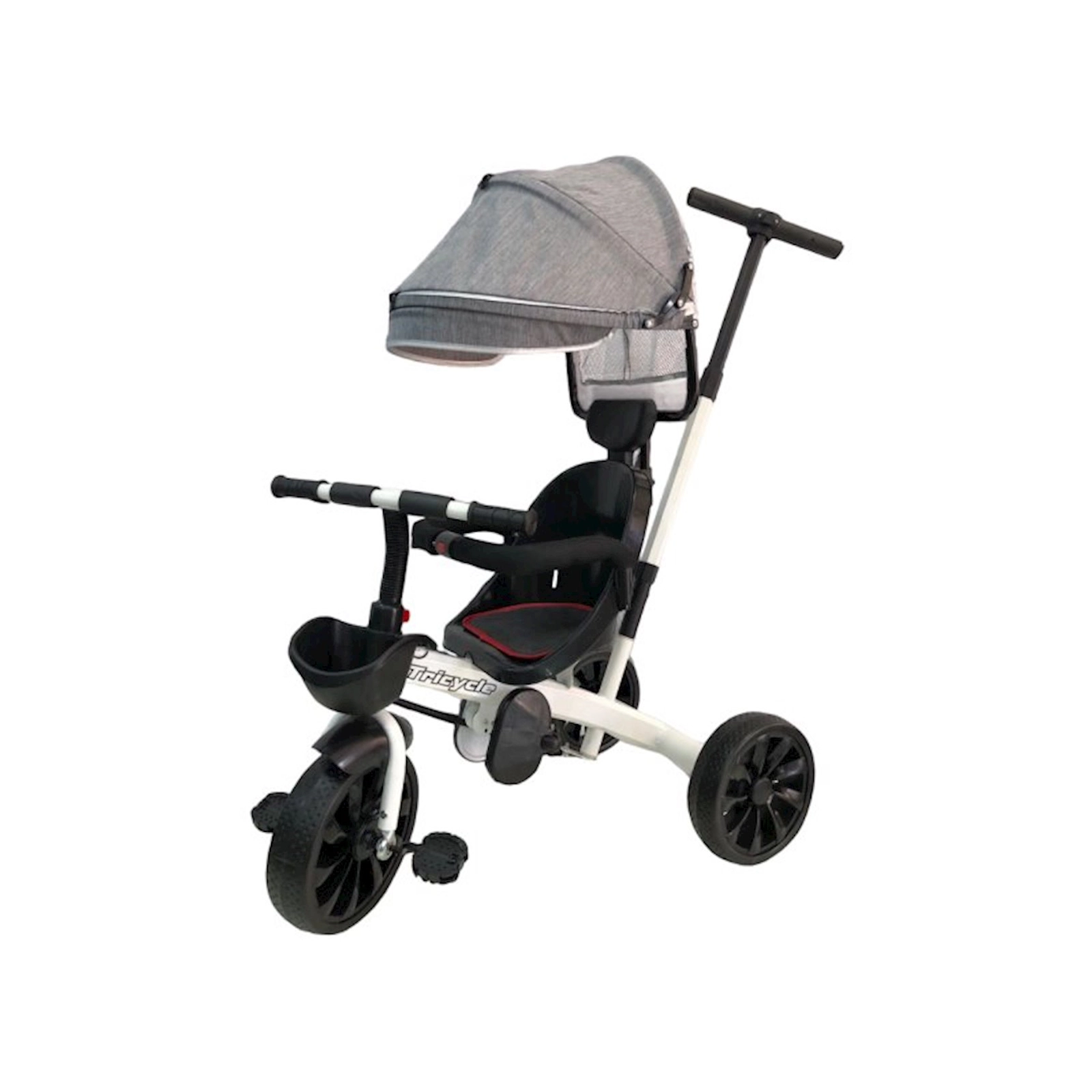 Uşaqlar üçün üçtəkərli velosiped 1076 Qara/Boz