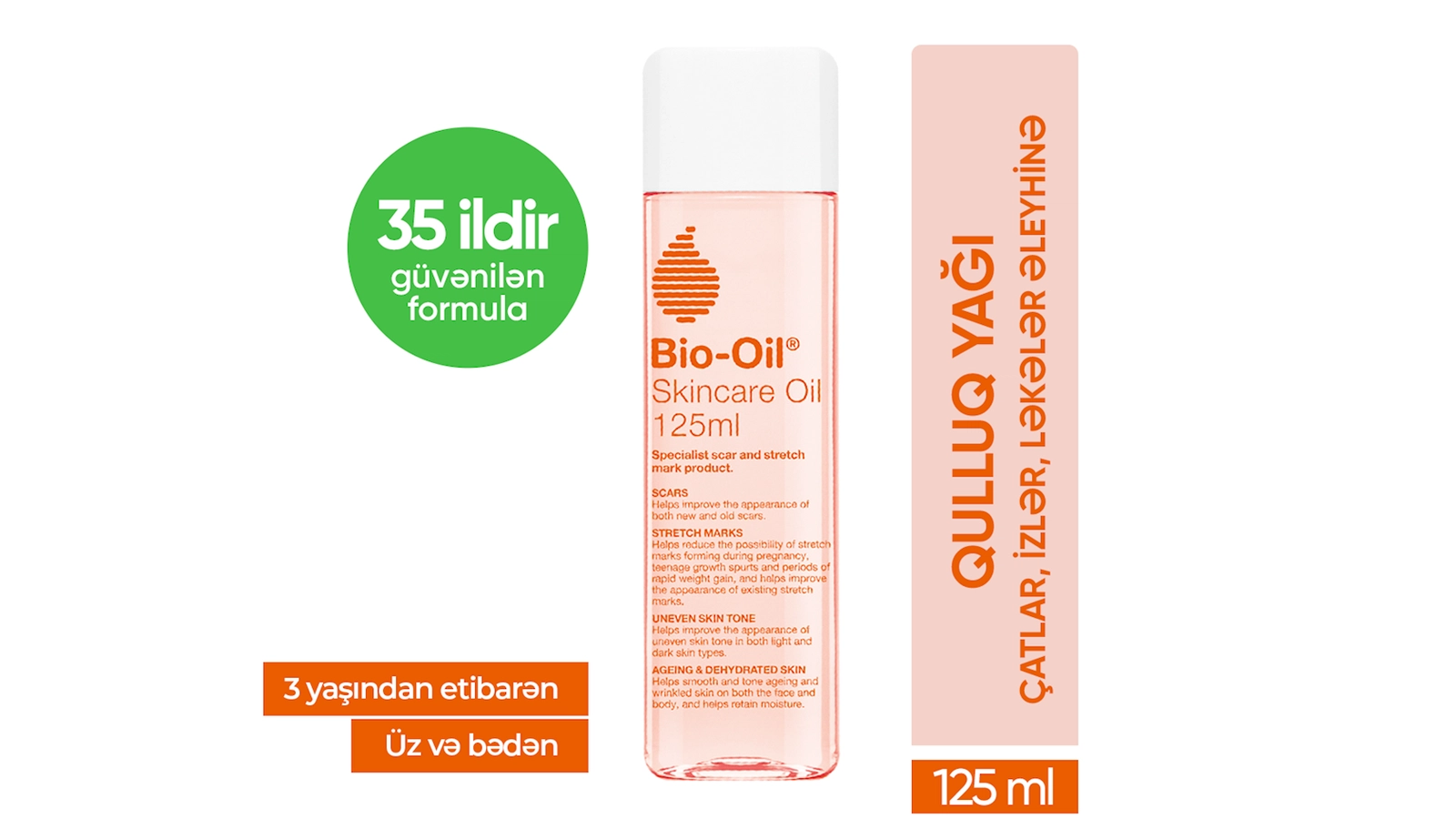Bərpaedici yağ Bİo Oil Skincare Oil, iz, ləkə, çat əleyhinə,125 ml