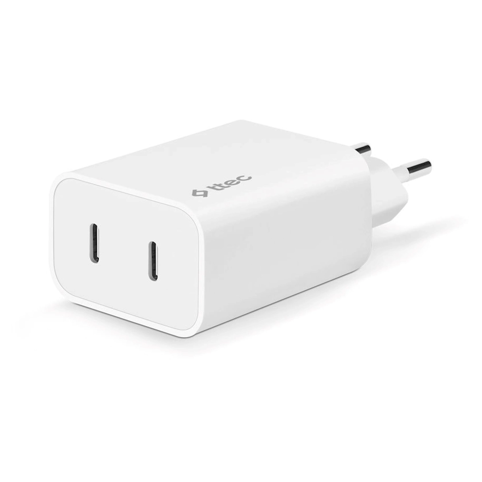 Şəbəkə enerji toplama cihazı TTEC SmartCharger Duo PD 40W Type-C + Type-C (2SCS27B), Ağ