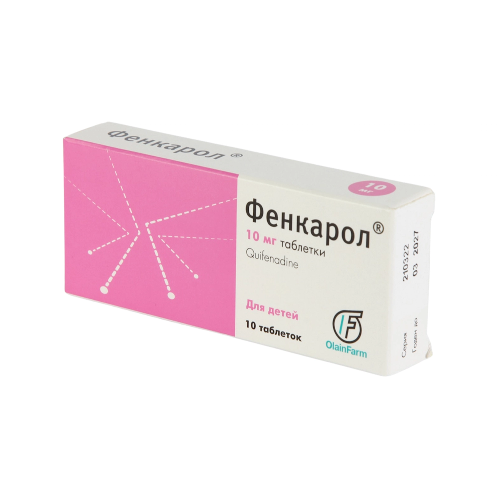 Fenkarol 10 mq, 10 tab