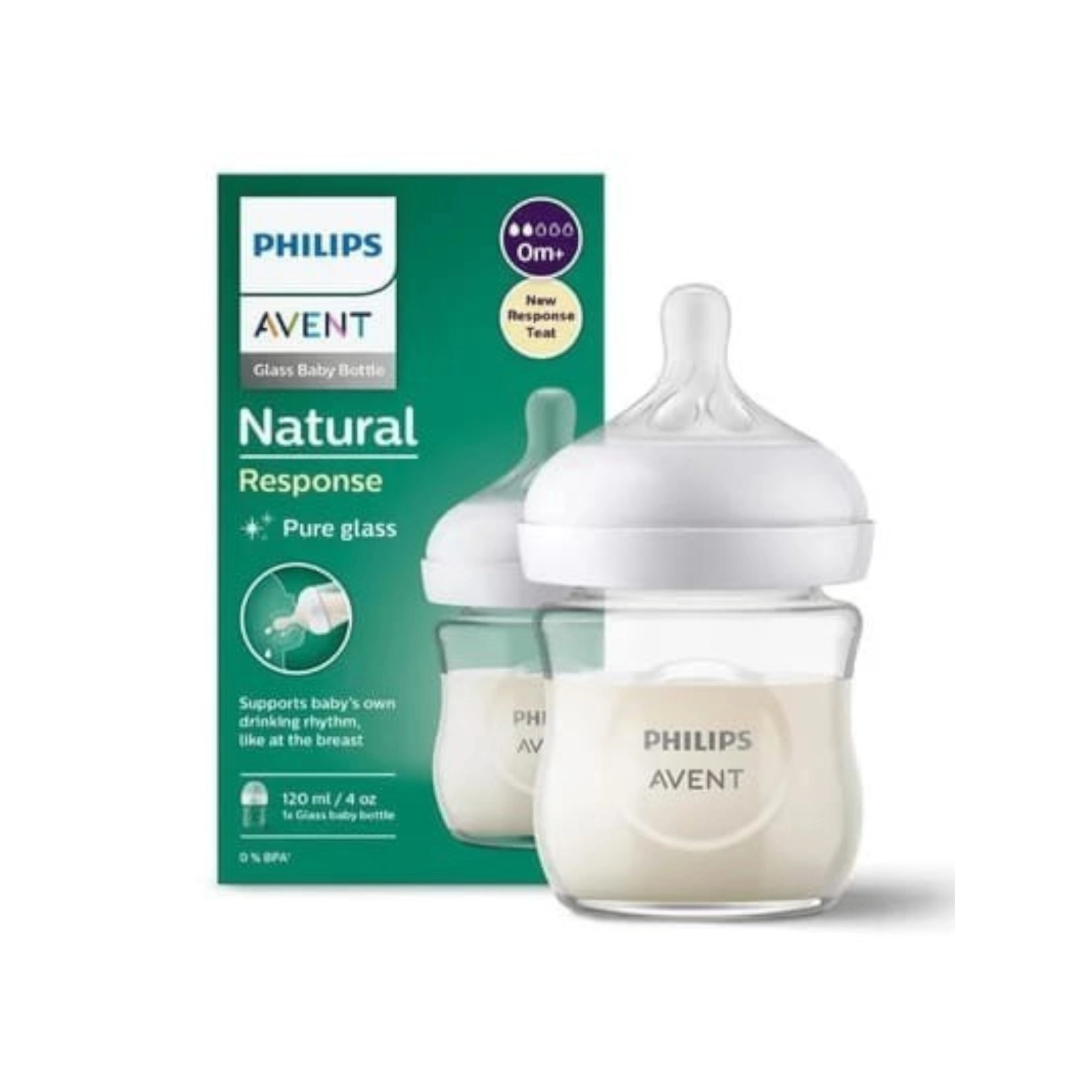 Qida şüşəsi Philips Avent Natural Response, yenidoğulan, 120 ml