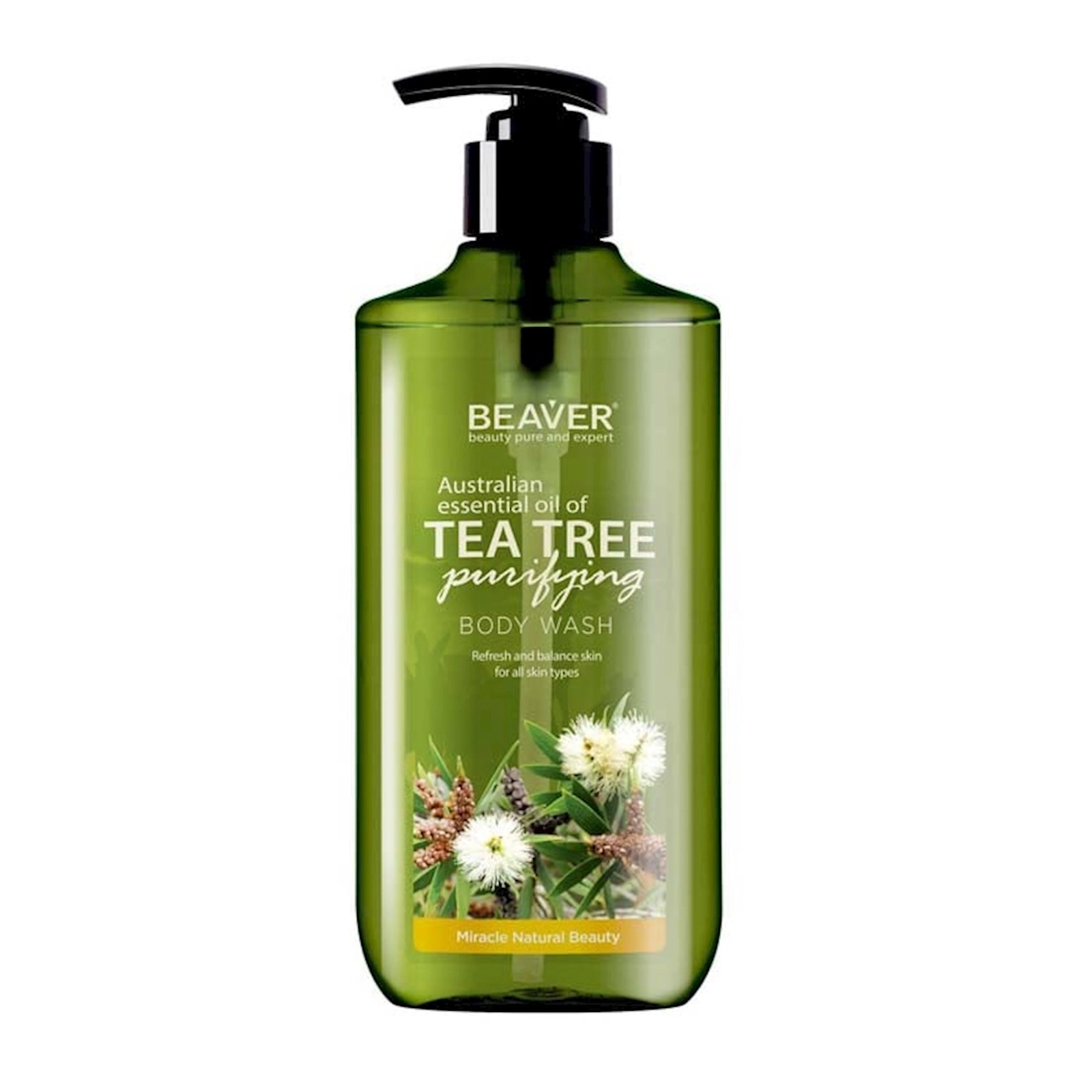 Duş geli Beaver Professional Tea Tree Oil Purifying Body Wash çay ağacı yağı ilə 400 ml