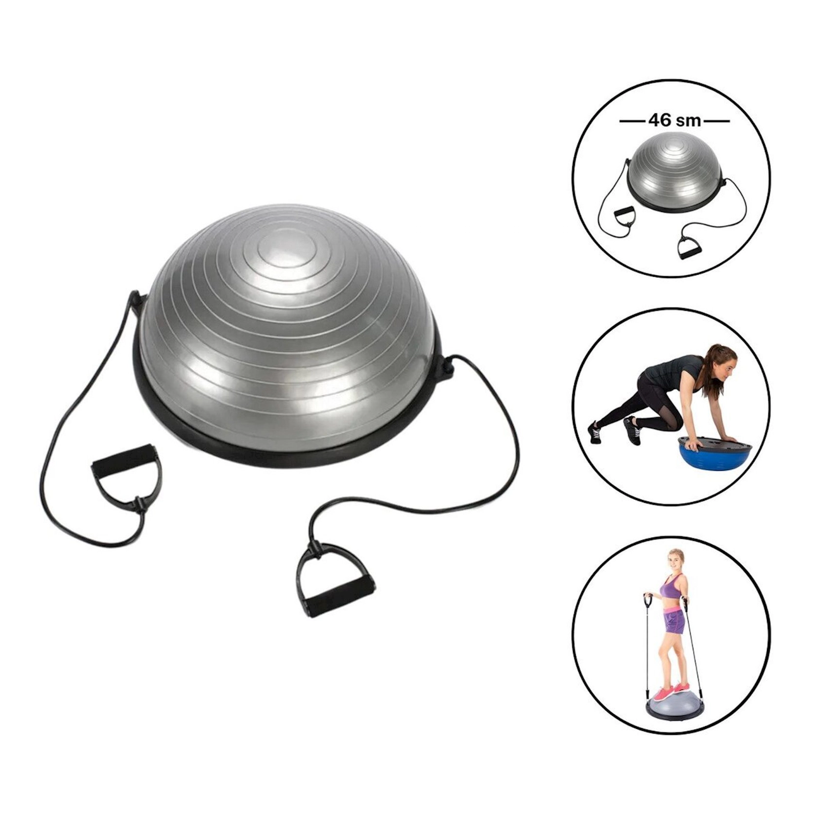 Balanslayıcı yarımkürə Gymnic 1618/1, 46 sm, boz