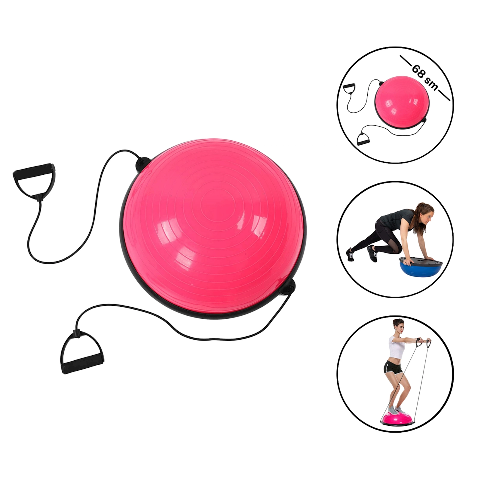 Balanslayıcı yarımkürə Gymnic 1618, 68 sm, çəhrayı