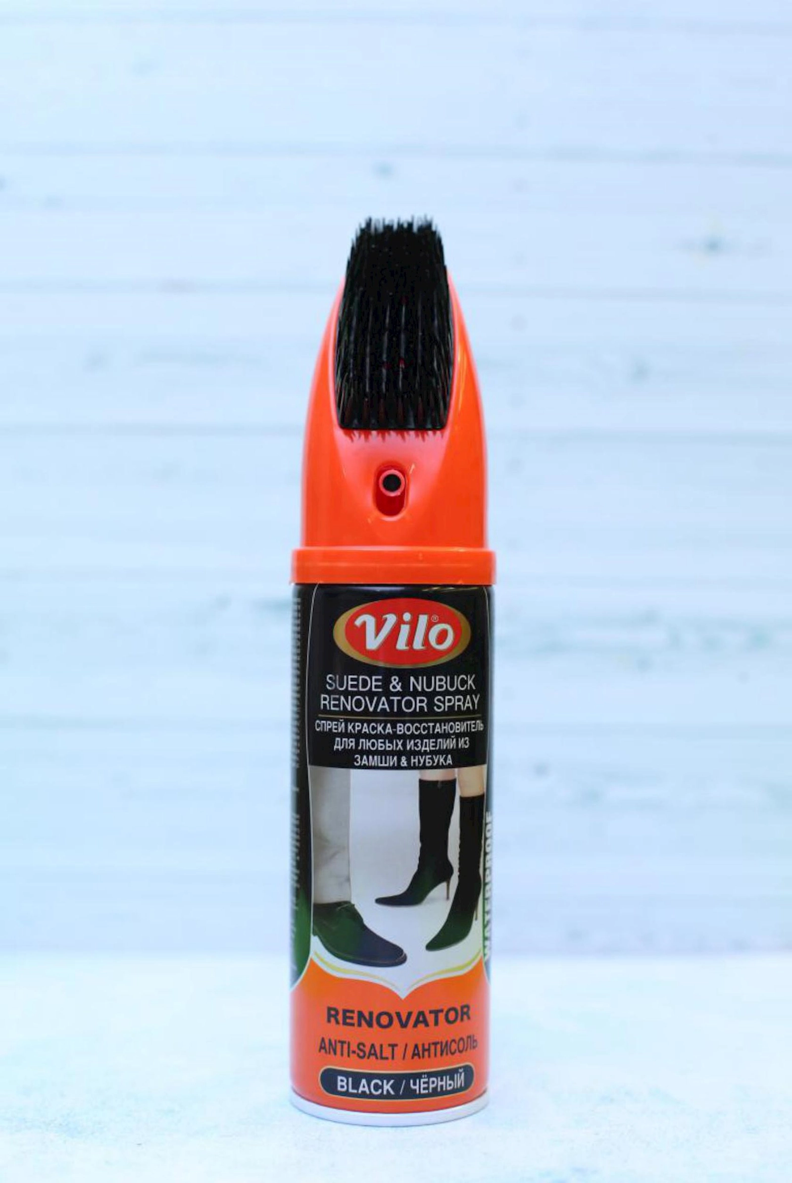 Rəngin bərpası üçün boya Vilo Renovator, zamşa dəri üçün, nubuk, qara, 200 ml