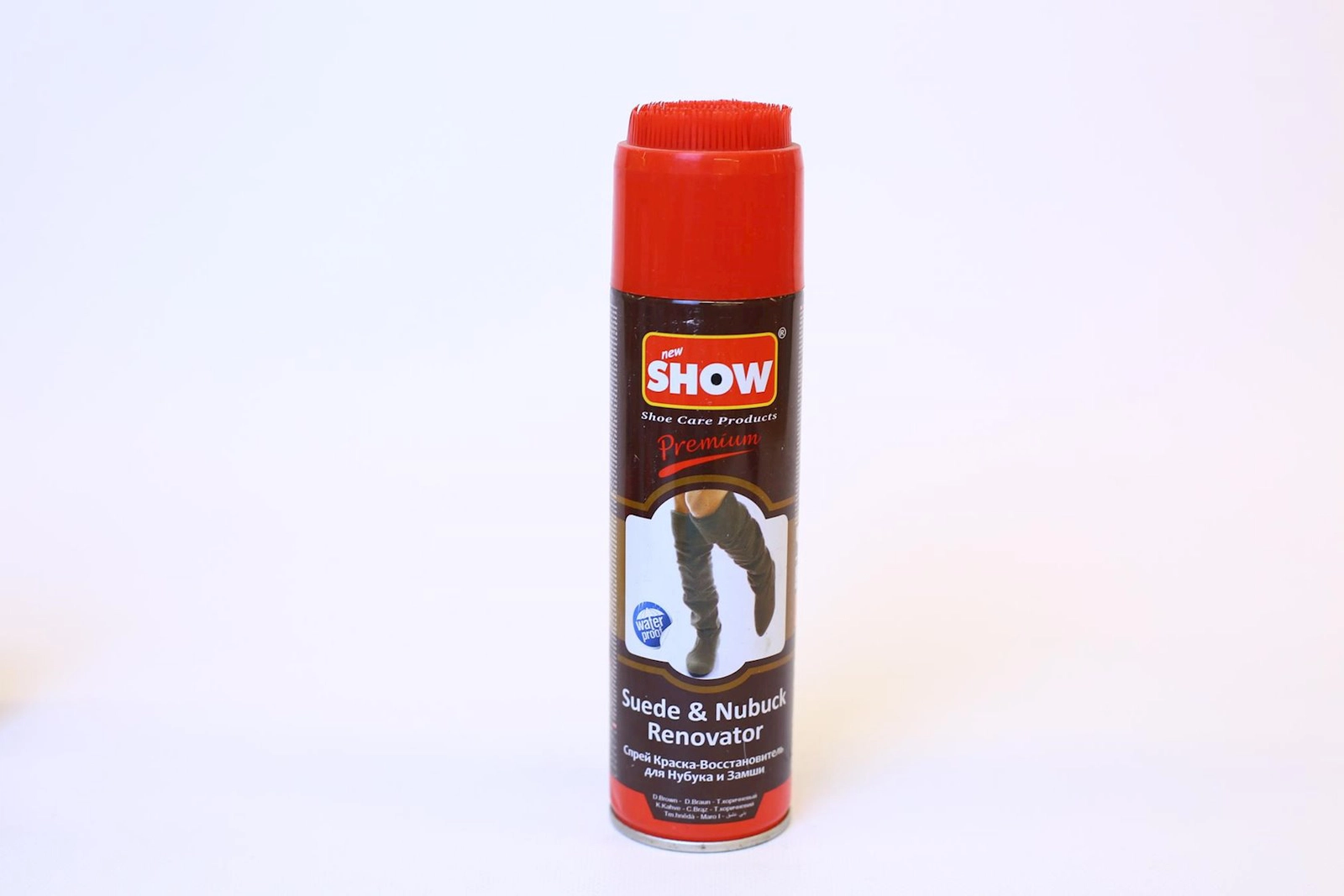 Rəngin bərpası üçün boya Show Premium, zamşa dəri üçün, nubuk, qəhvəyi, 250 ml