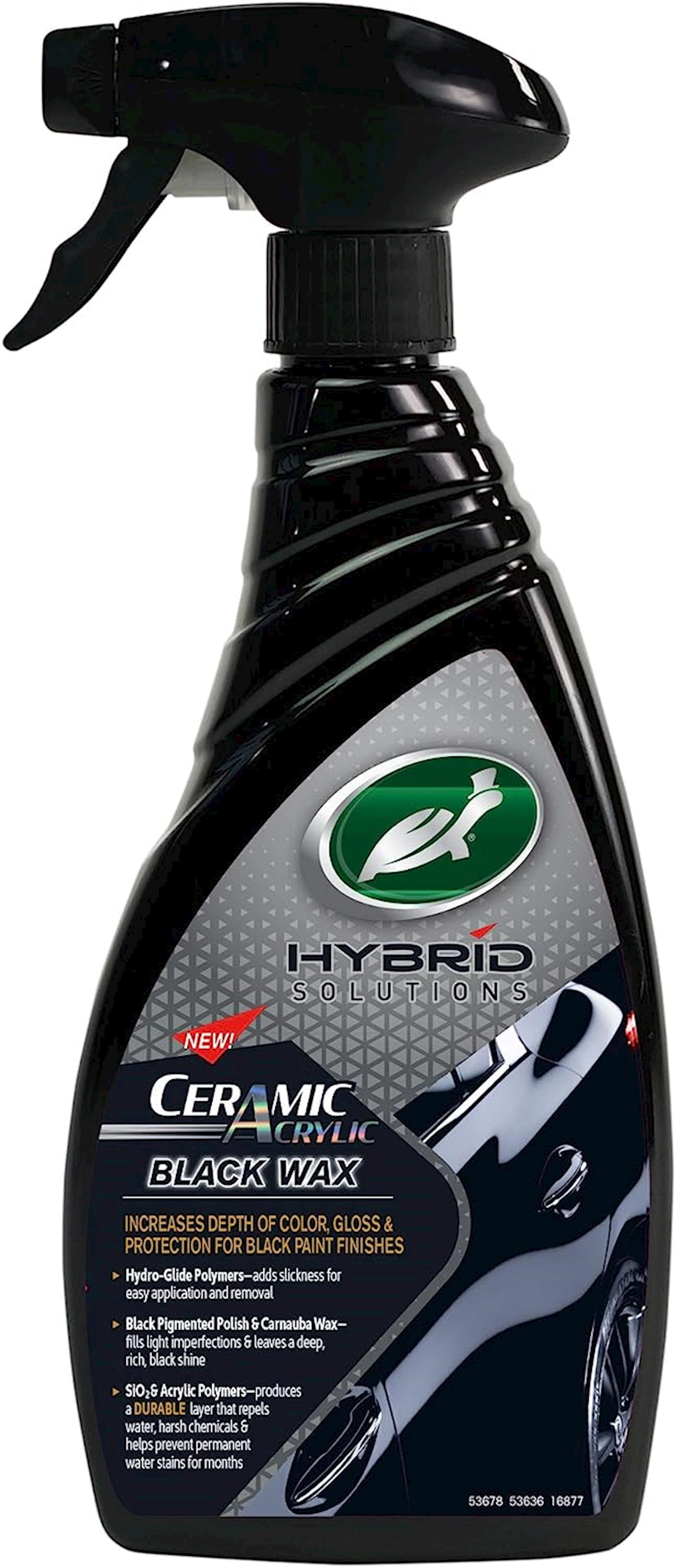 Qara avtomobillər üçün qoruyucu sprey Turtle Wax Hybrid Solutions Ceramic Black Wax 500 ml
