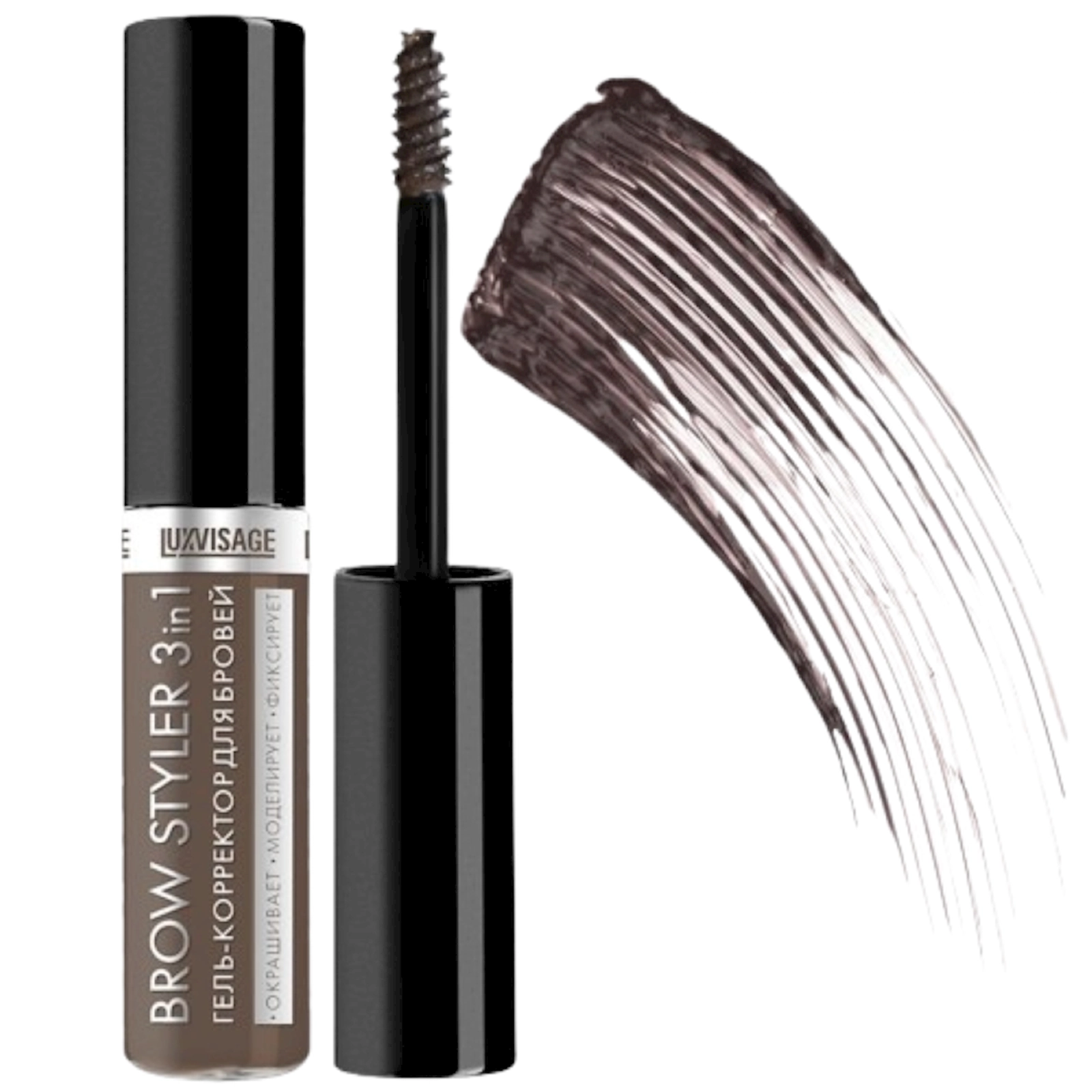 Gel-korrektor qaş üçün Luxvisage Brow Styler 3-in-1 No.04
