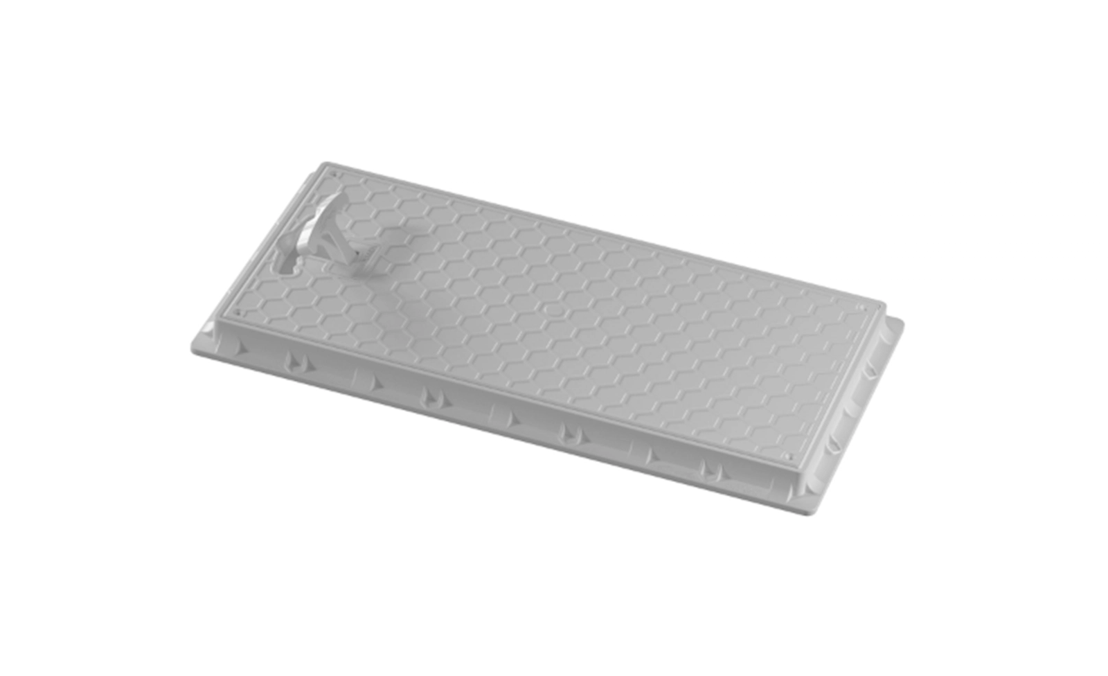 Lyuk qapağı LuxWares, 600x300 mm, plastik, tutacaqlı