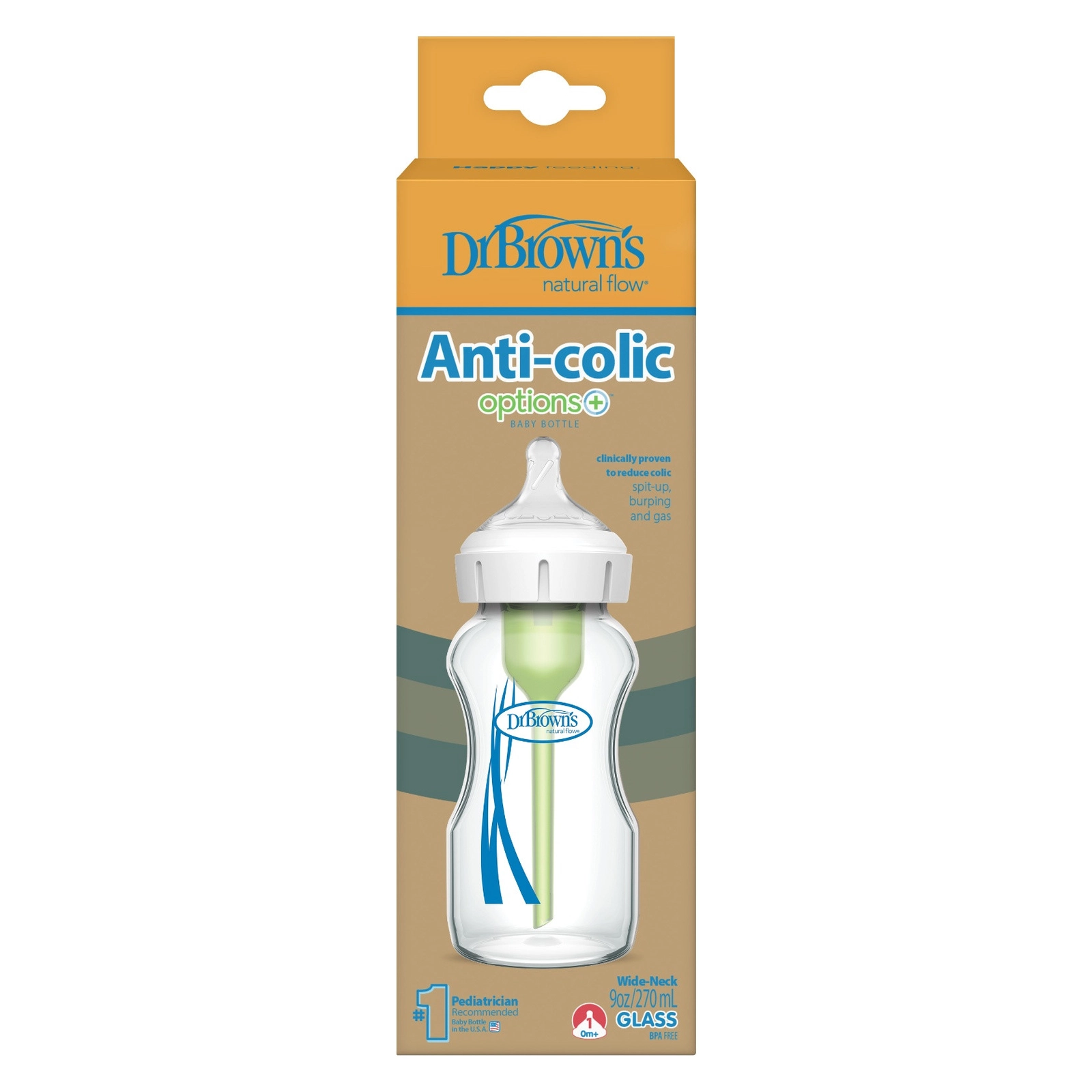 Enliboğaz Şüşə 270 ml səviyyə 1 (0-3ay)başlıq Dr Brown's anti-colic butulka