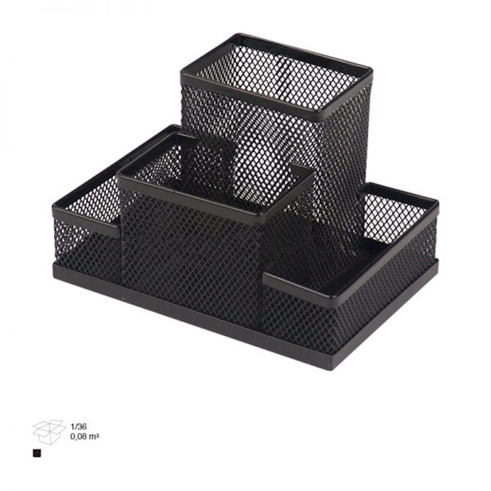 Masaüstü orqanayzer 3A 1236, 15.3x10.3x10 sm, metal, qara