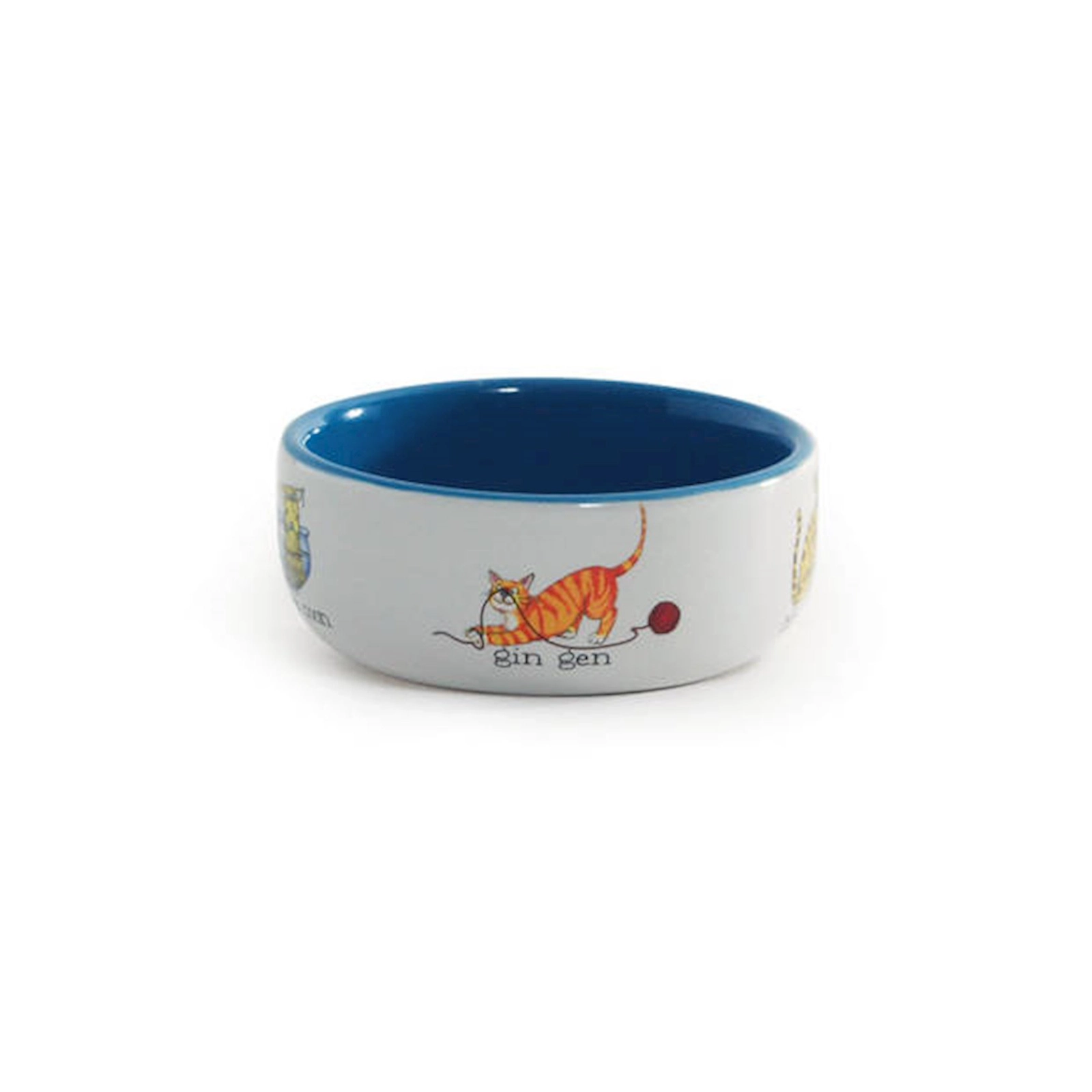 Kasa Beeztees Cat Dish pişiklər üçün, göy/ağ, 11.5 sm