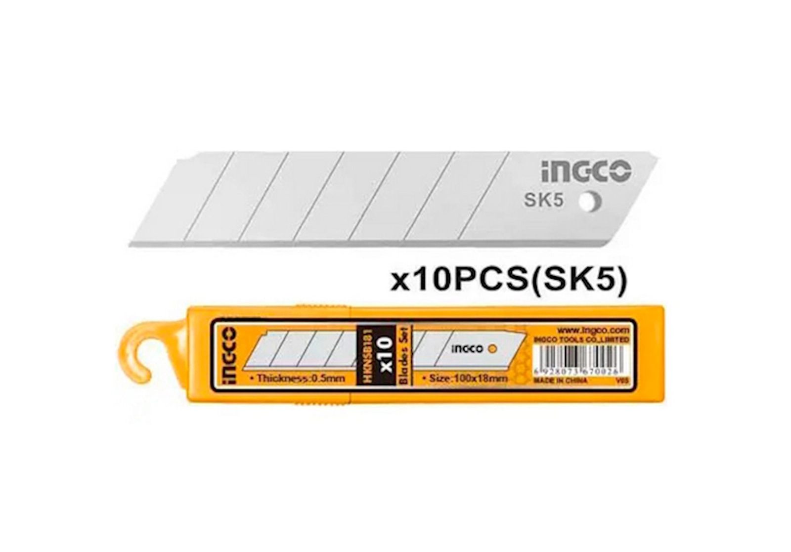 Seqmentli bıçaqlar üçün ülgüc Ingco 10 əd