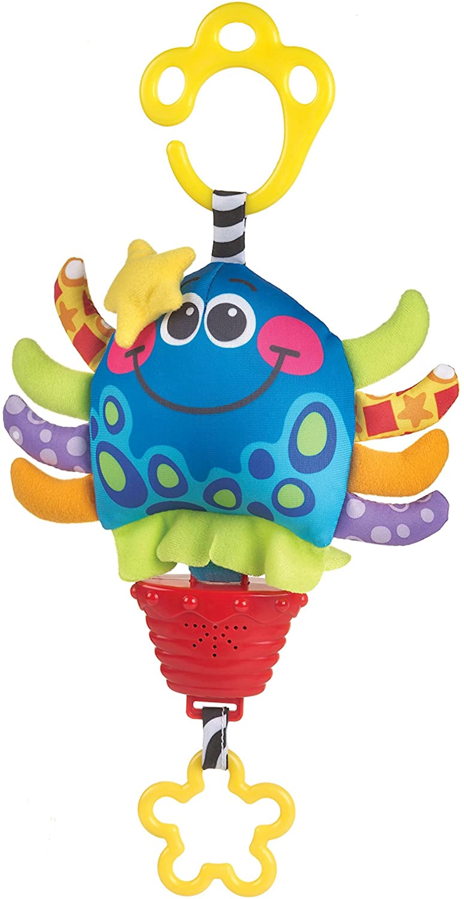 Uşaq arabası üçün oyuncaq Playgro Musical Pullstring Octopus, plastik/parça, 0+ yaş 15x6.6x33 sm, 113 q