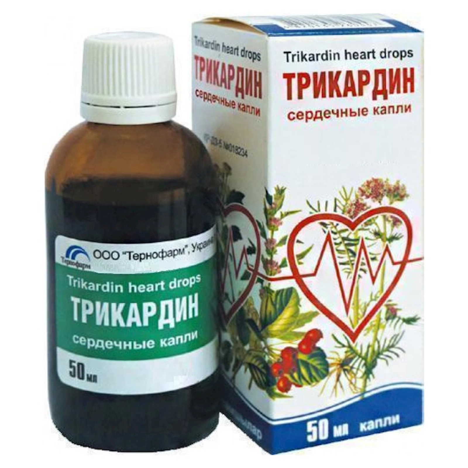 Trikardin damcılar ürək üçün, 50 ml