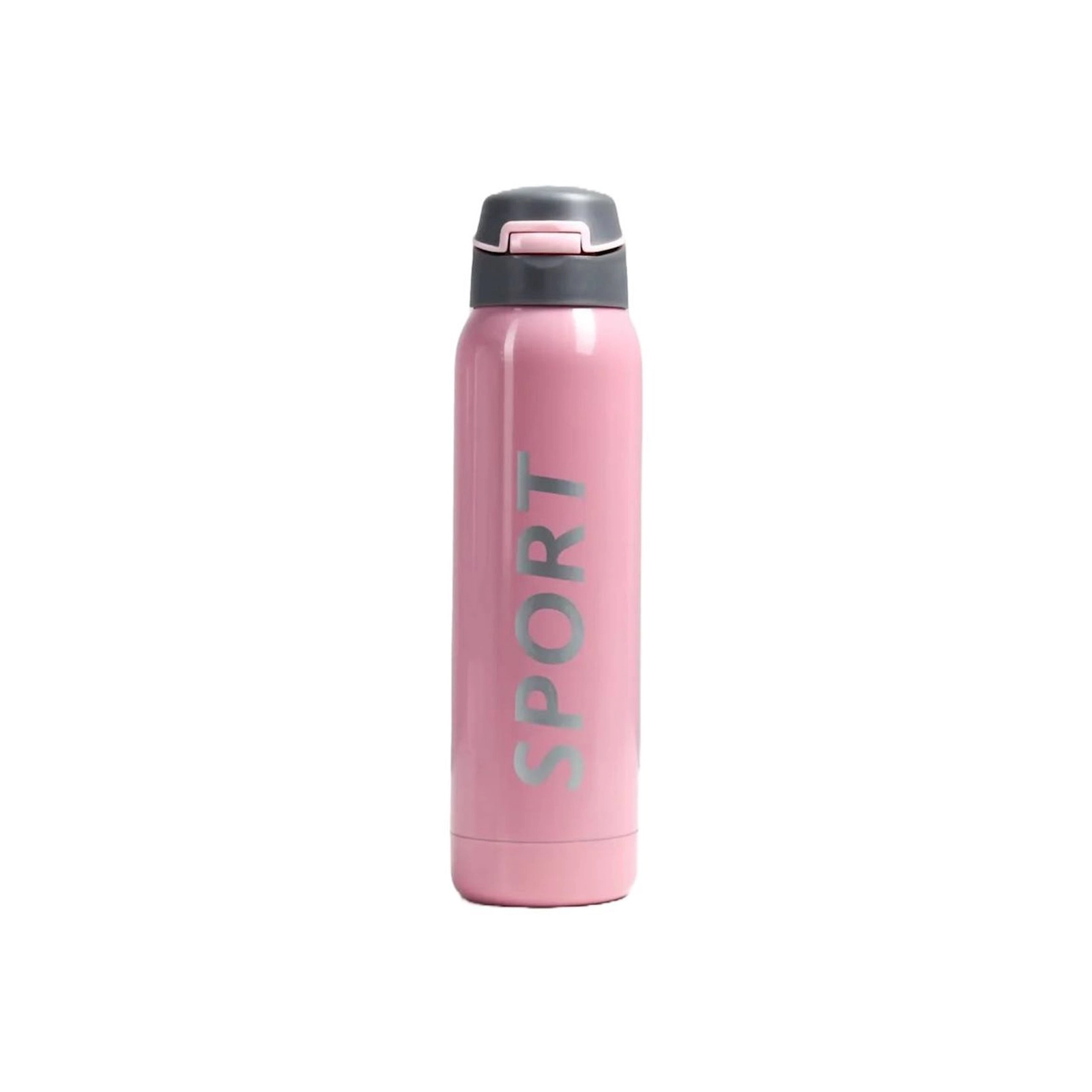 İdman su qabı Sport TS-726, 5,5х23 sm, çəhrayı/gümüşü, 500 ml