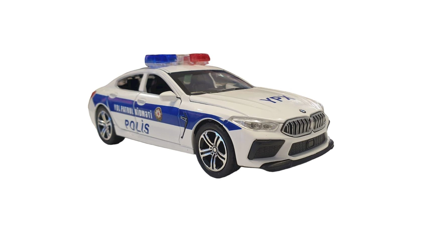 Polis maşını YPX, ağ, metal, 15x6 sm