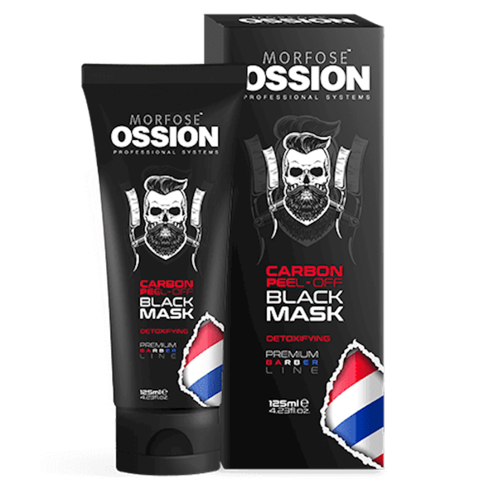 Maska-pilinq Morfose Ossion Barber Line Peel Off Black Mask 125 ml