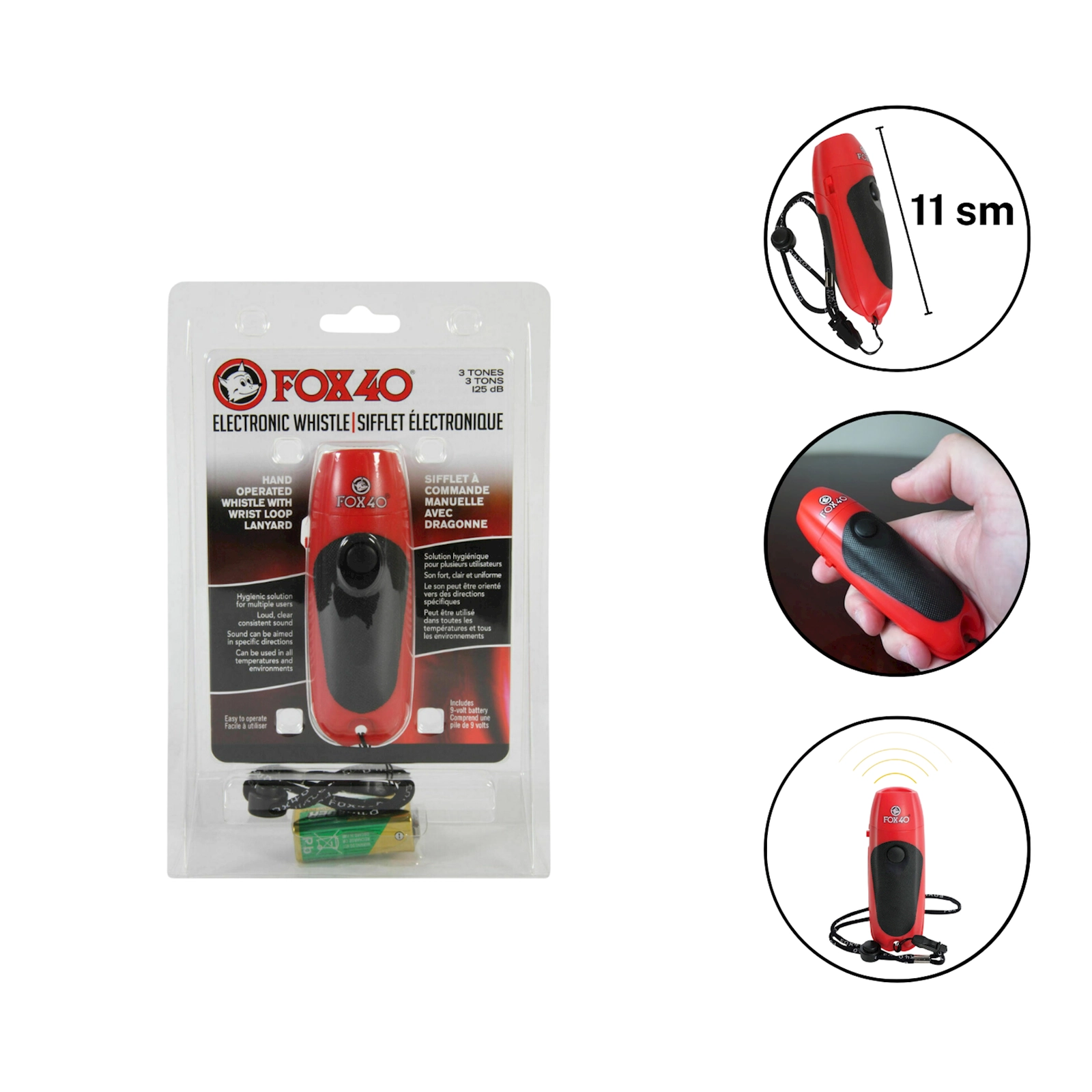Elektron fit Fox 40 4927/1, qırmızı, 11 sm