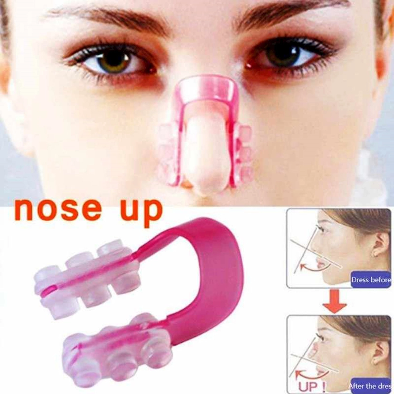 Loqopedik burun sıxıcısı Nose up, çəhrayı