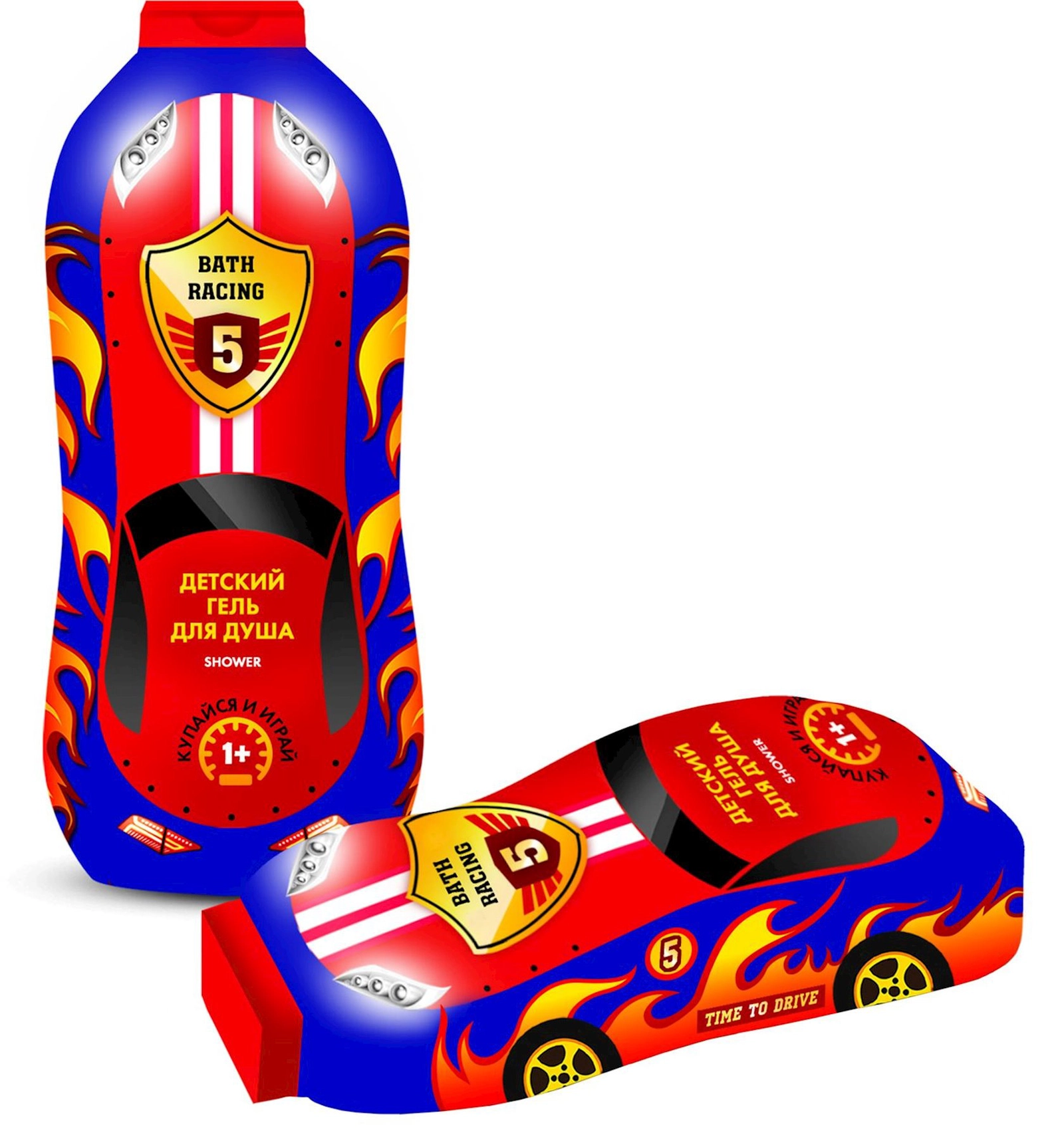 Uşaqlar üçün duş geli Гонки 300 ml