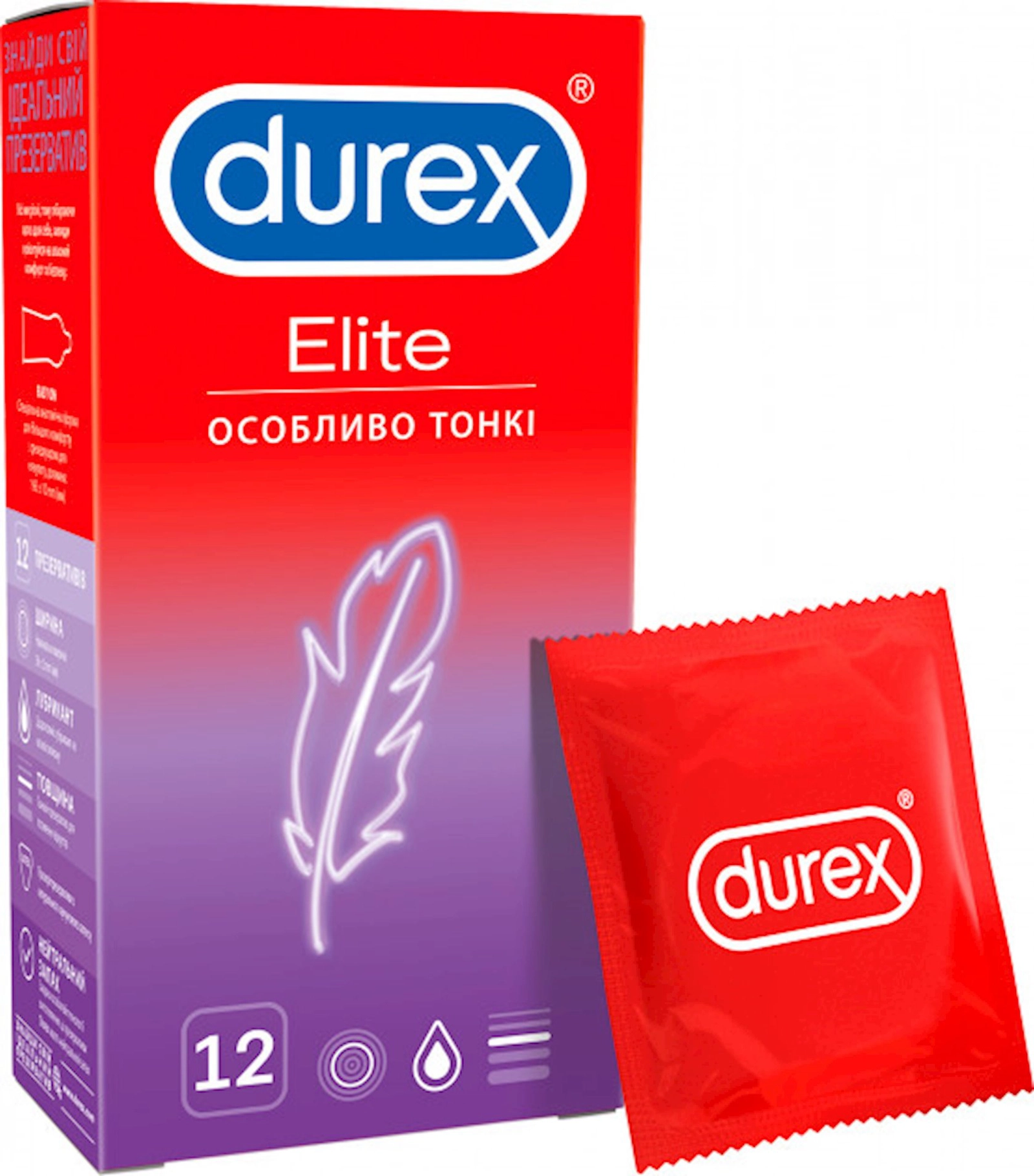 Prezervativlər Durex Elite 12 ədəd