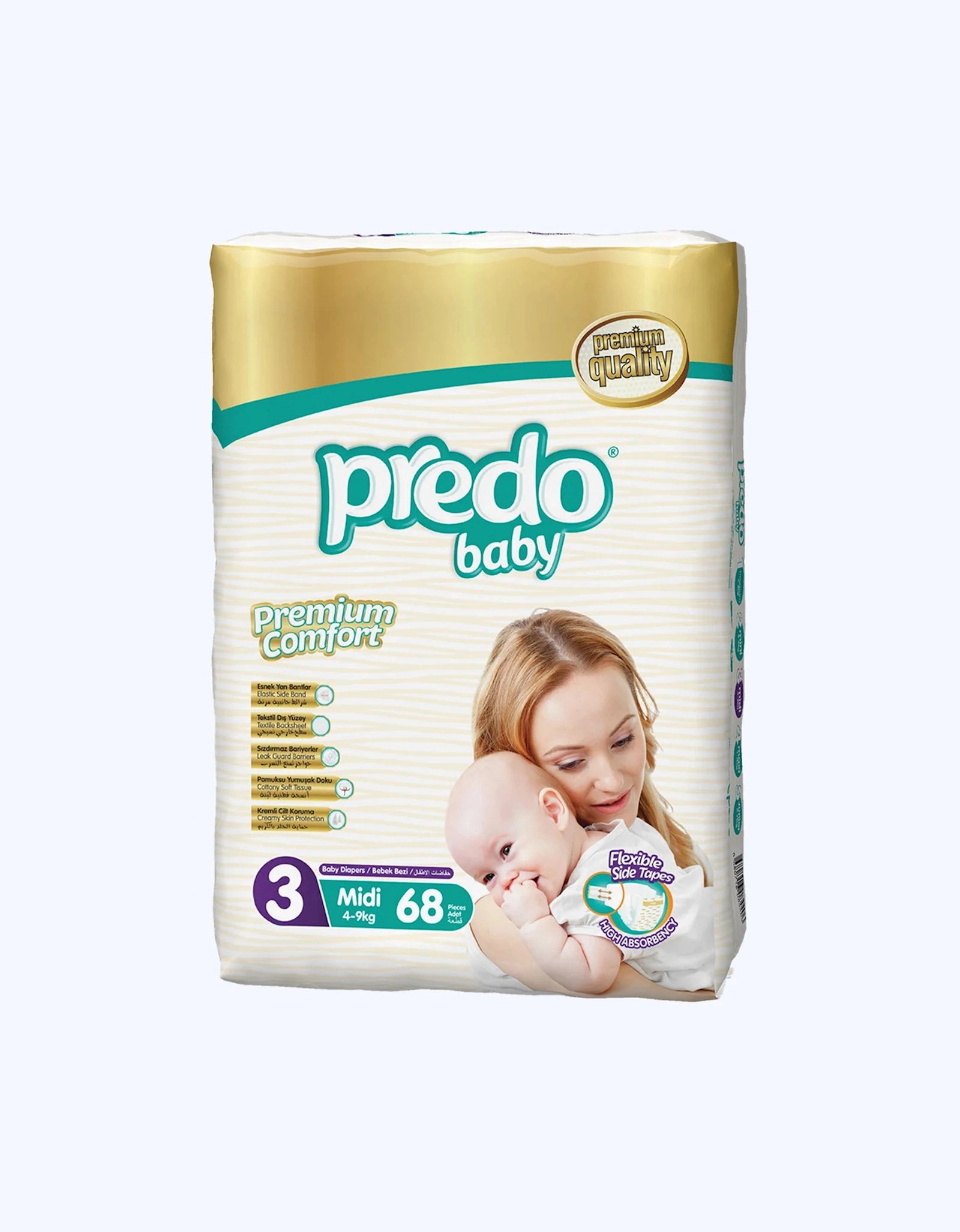 Uşaq bezləri Predo Baby Premium Comfort 3 Midi, 68 əd