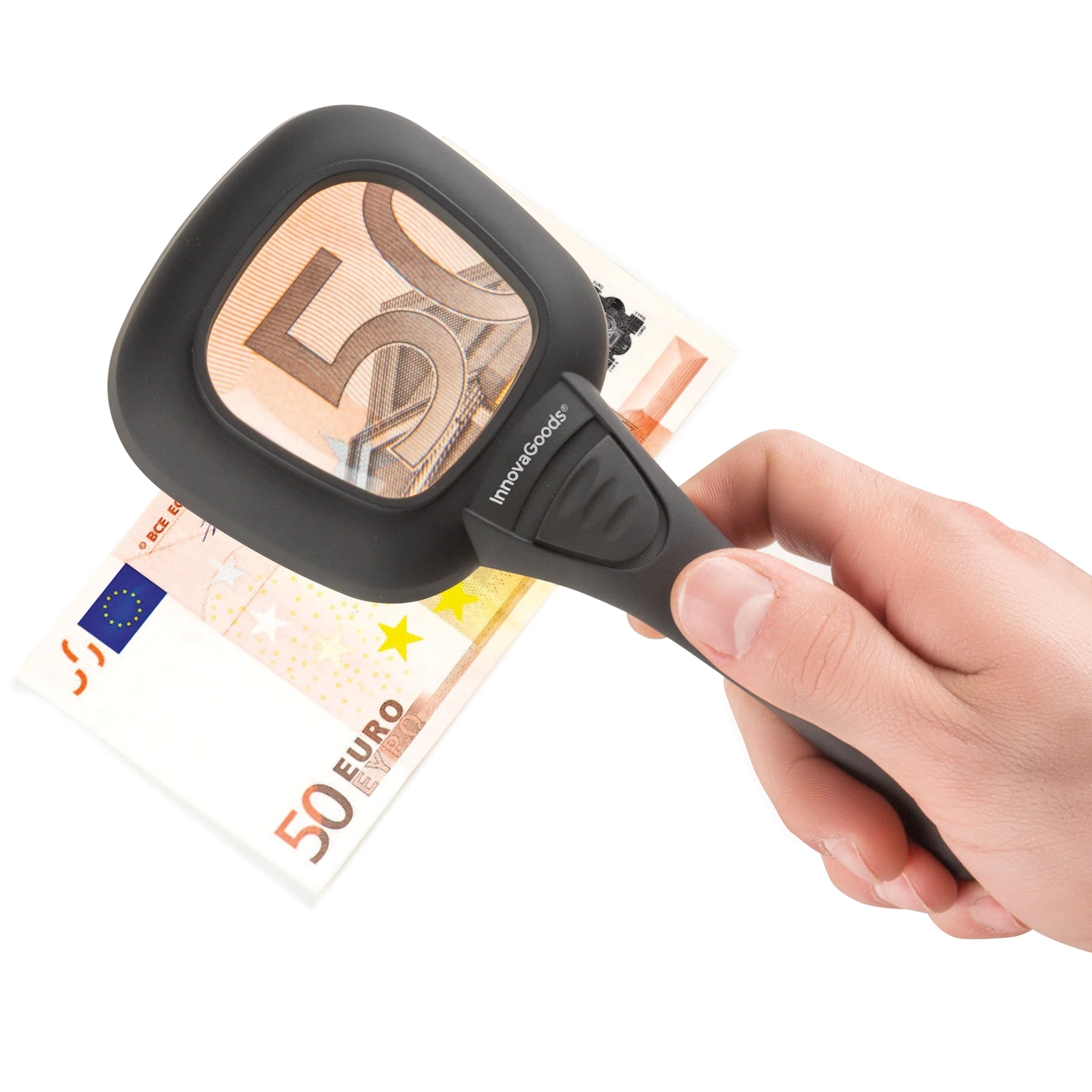 Lupa InnovaGoods Ultraviolet and LED Magnifying Glass 3X