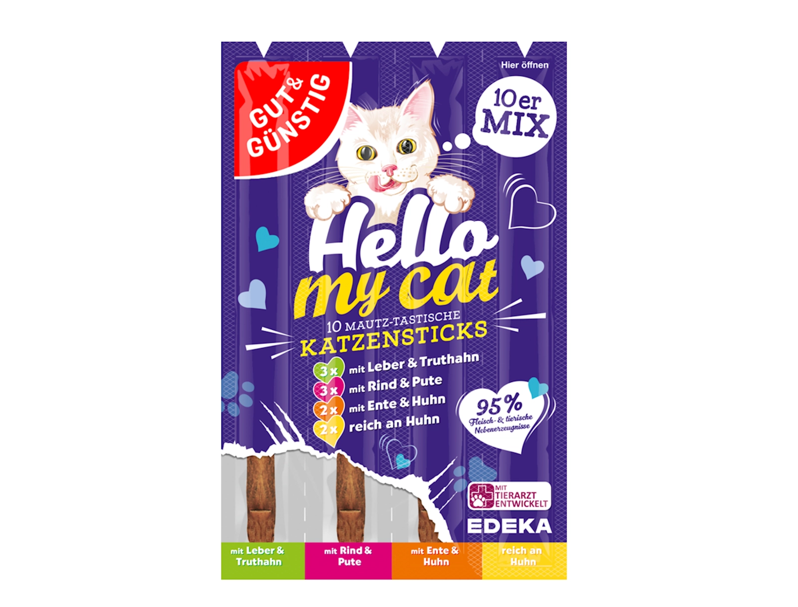 Pişiklər üçün çubuq Edekа Hello My Cat qarışıq, 10x5 q