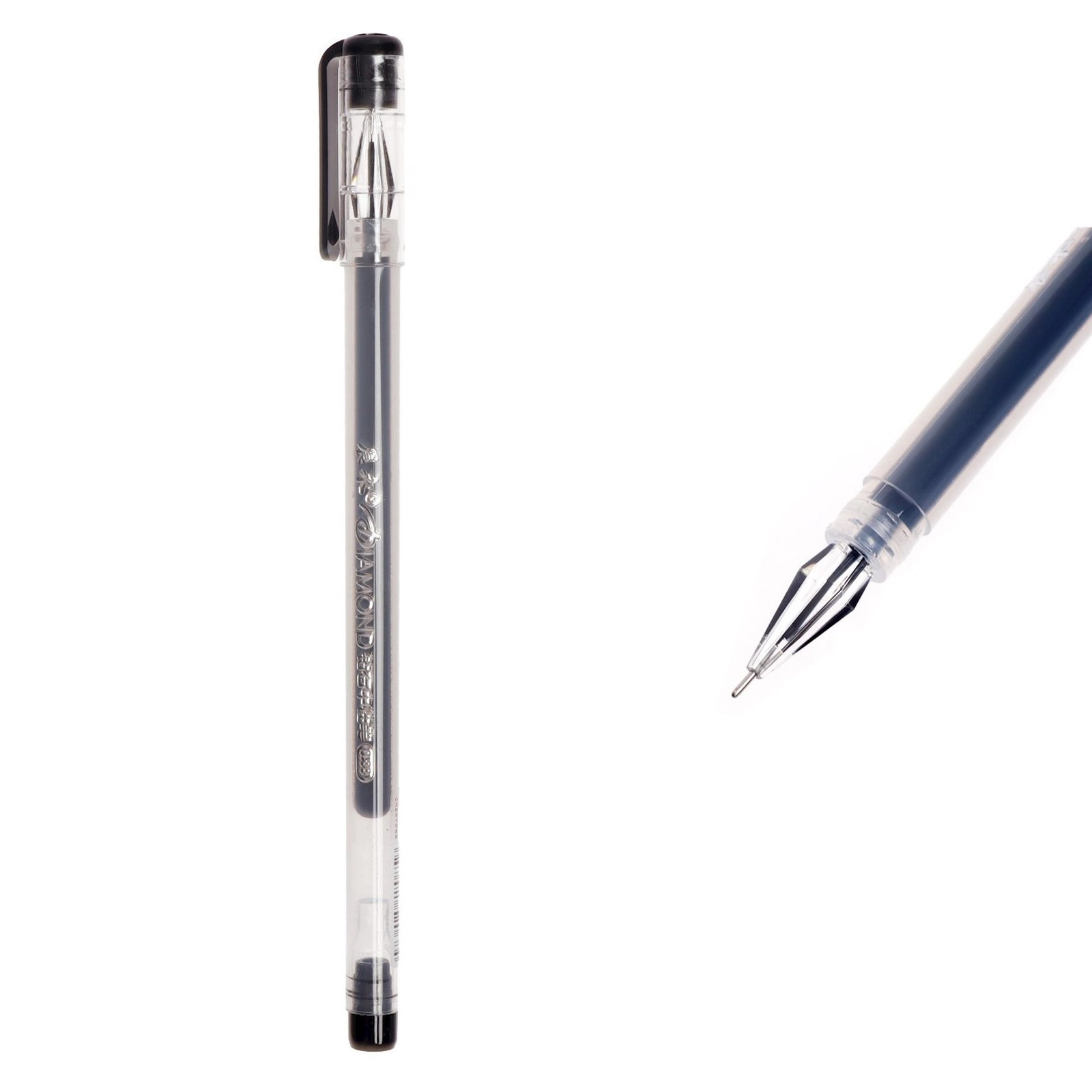 Gel qələm Diamond, 0.38 mm, qara