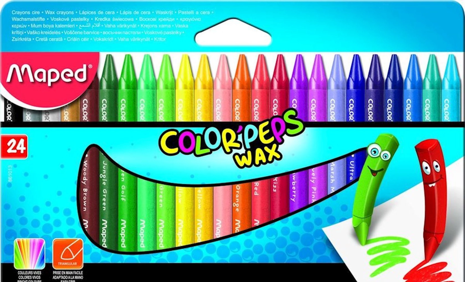 Mum qələmi Maped Color Peps Wax 24 rəng