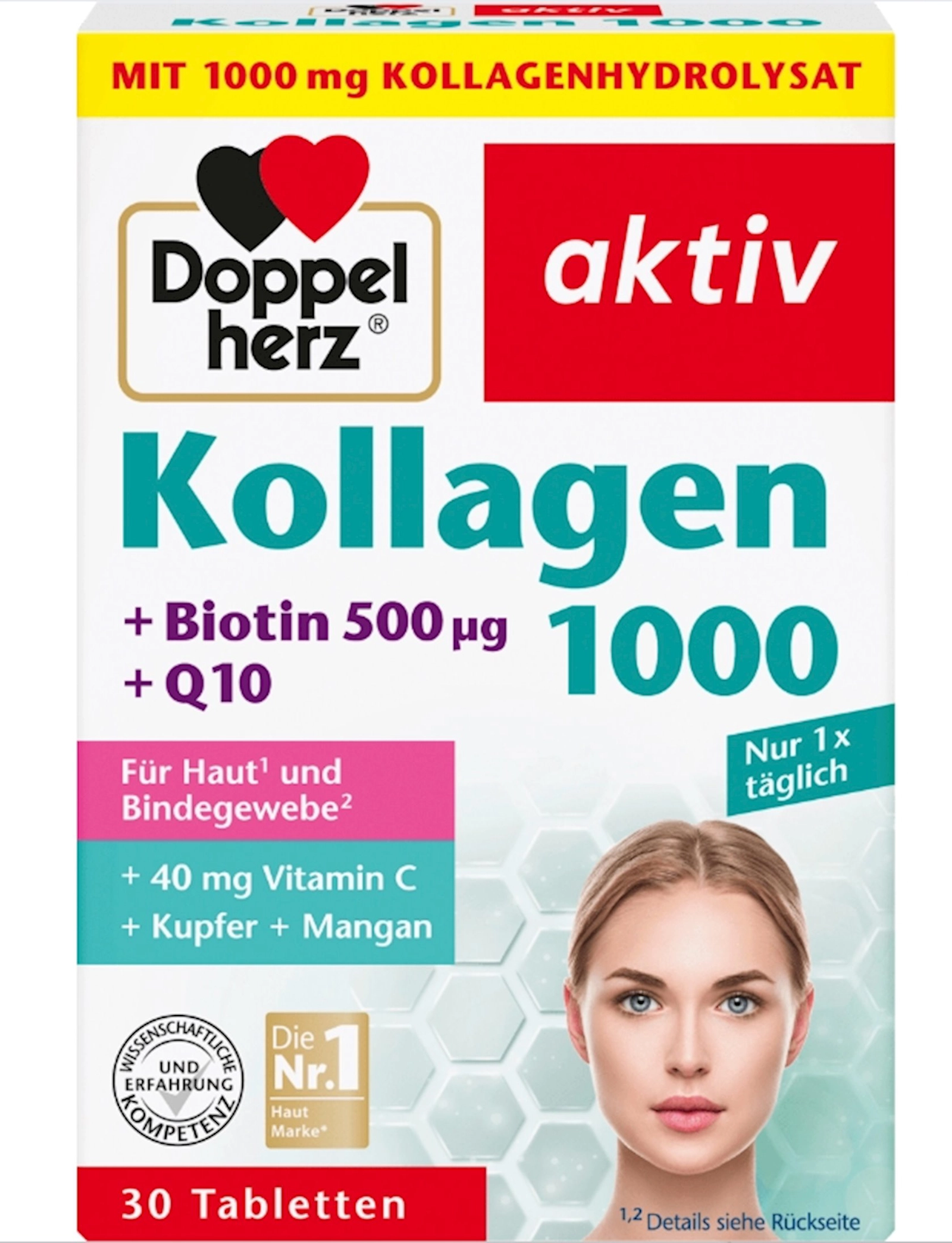 Kollagen Doppelherz Kollagen 1000, 30 əd, 40.8 qr