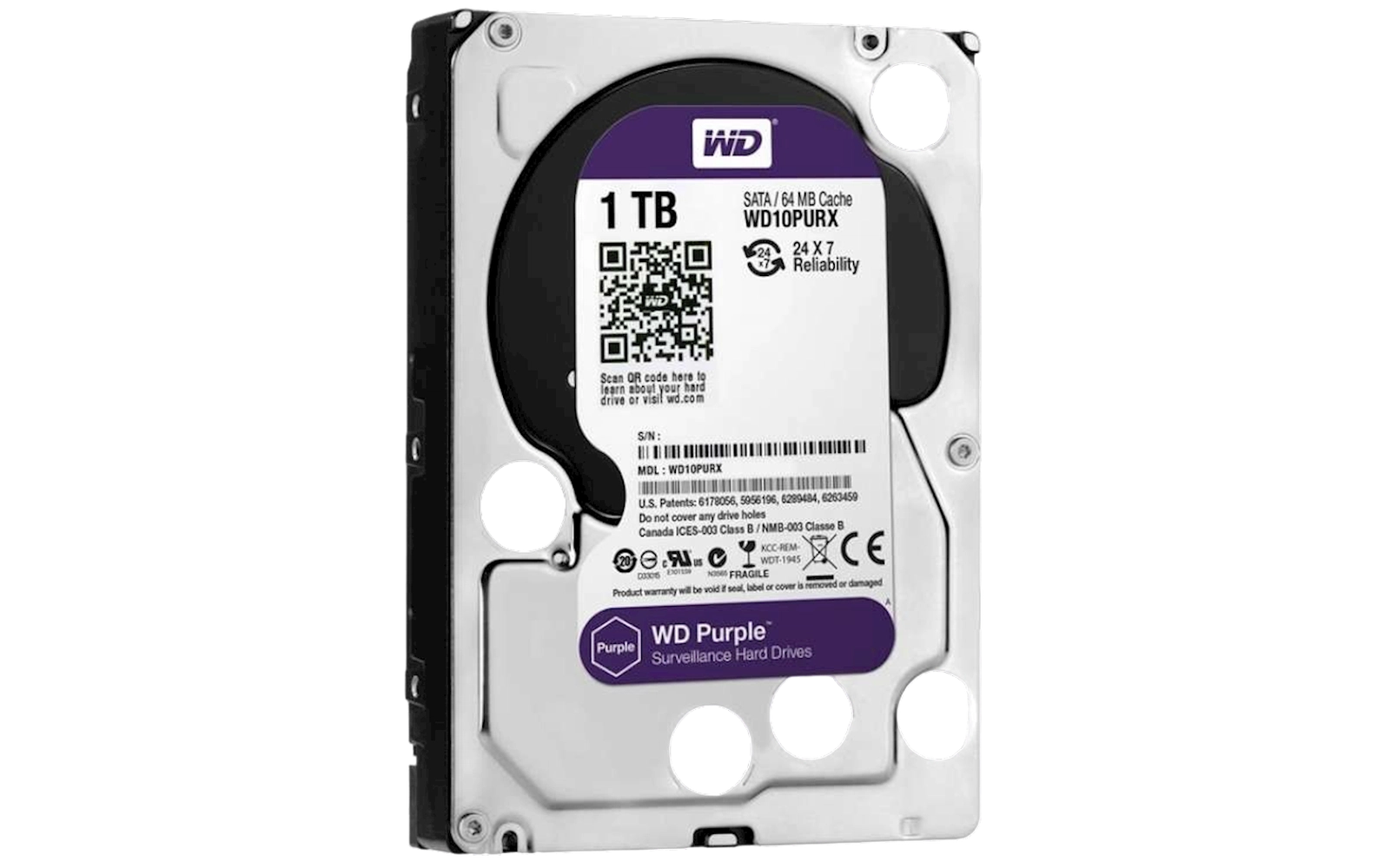 HDD yığıcı Western Digital 1TB WD10PURX-78