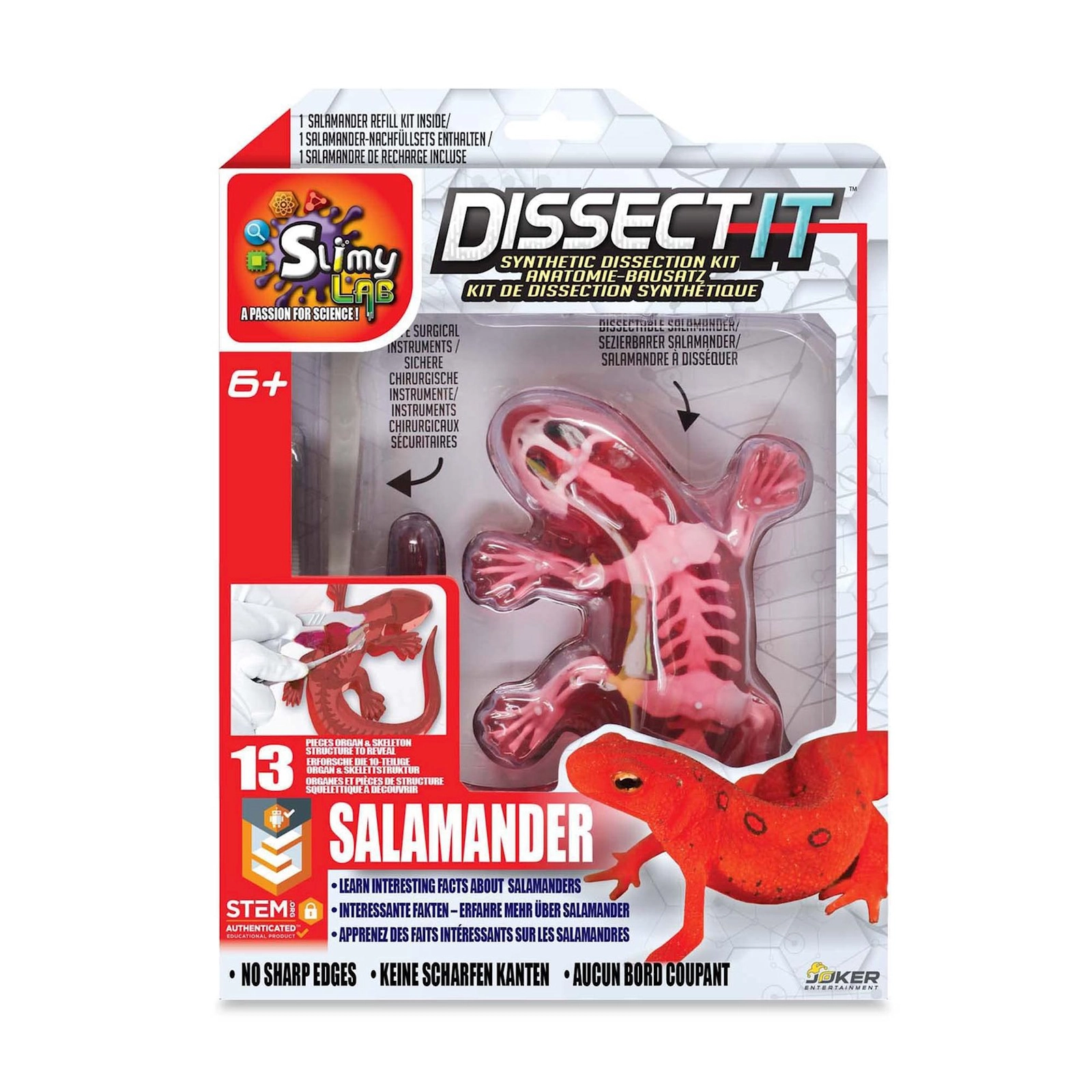 Sınaqlar üçün dəst Slimy Lab Dissect it Salamander, 6+ yaş