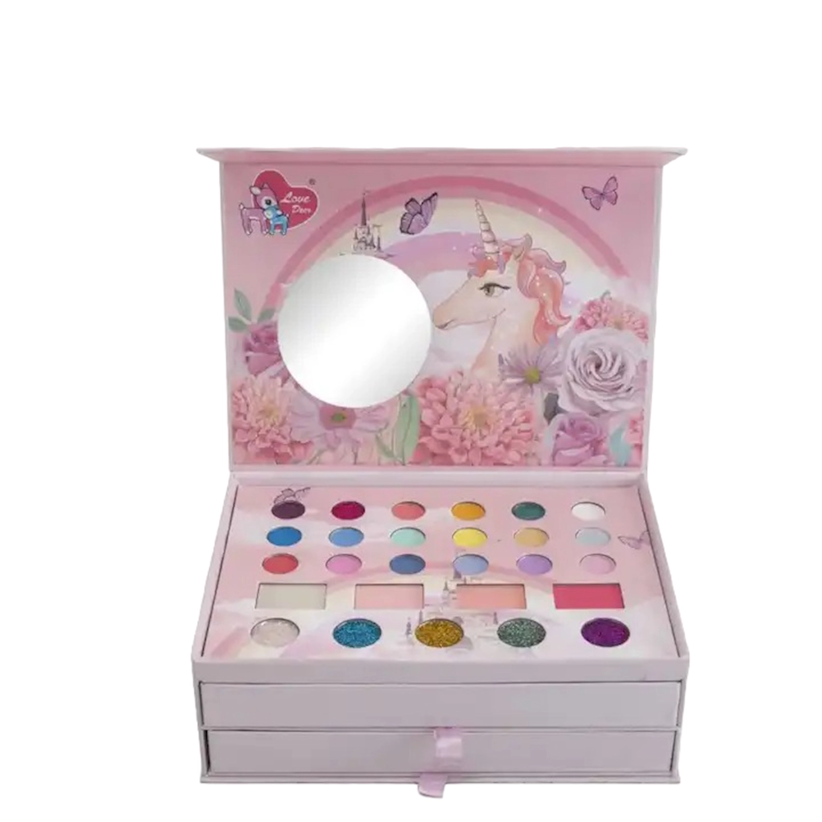 Uşaqlar üçün kosmetika və zərgərlik dəsti 3-ü 1-də DIY HUANUO Unicorn