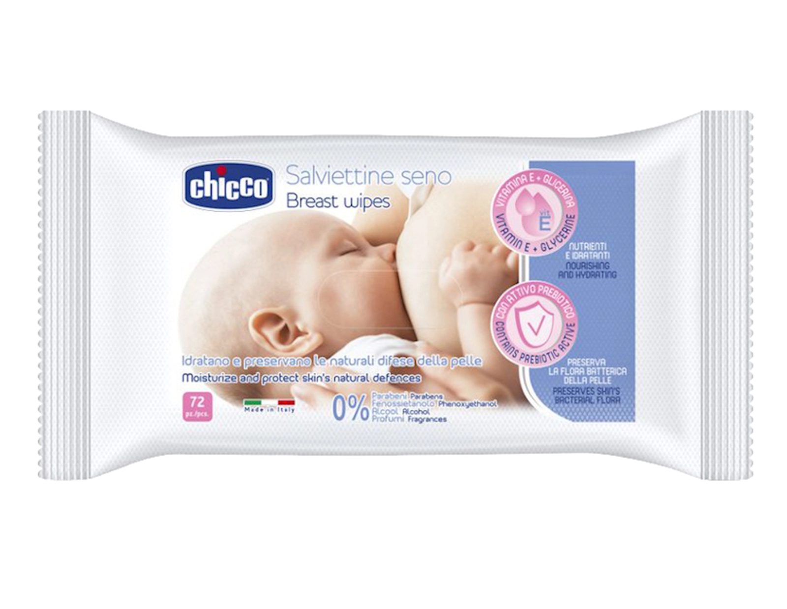 Salfetlər Chicco Breast Wipes 8058664080717, 72 əd