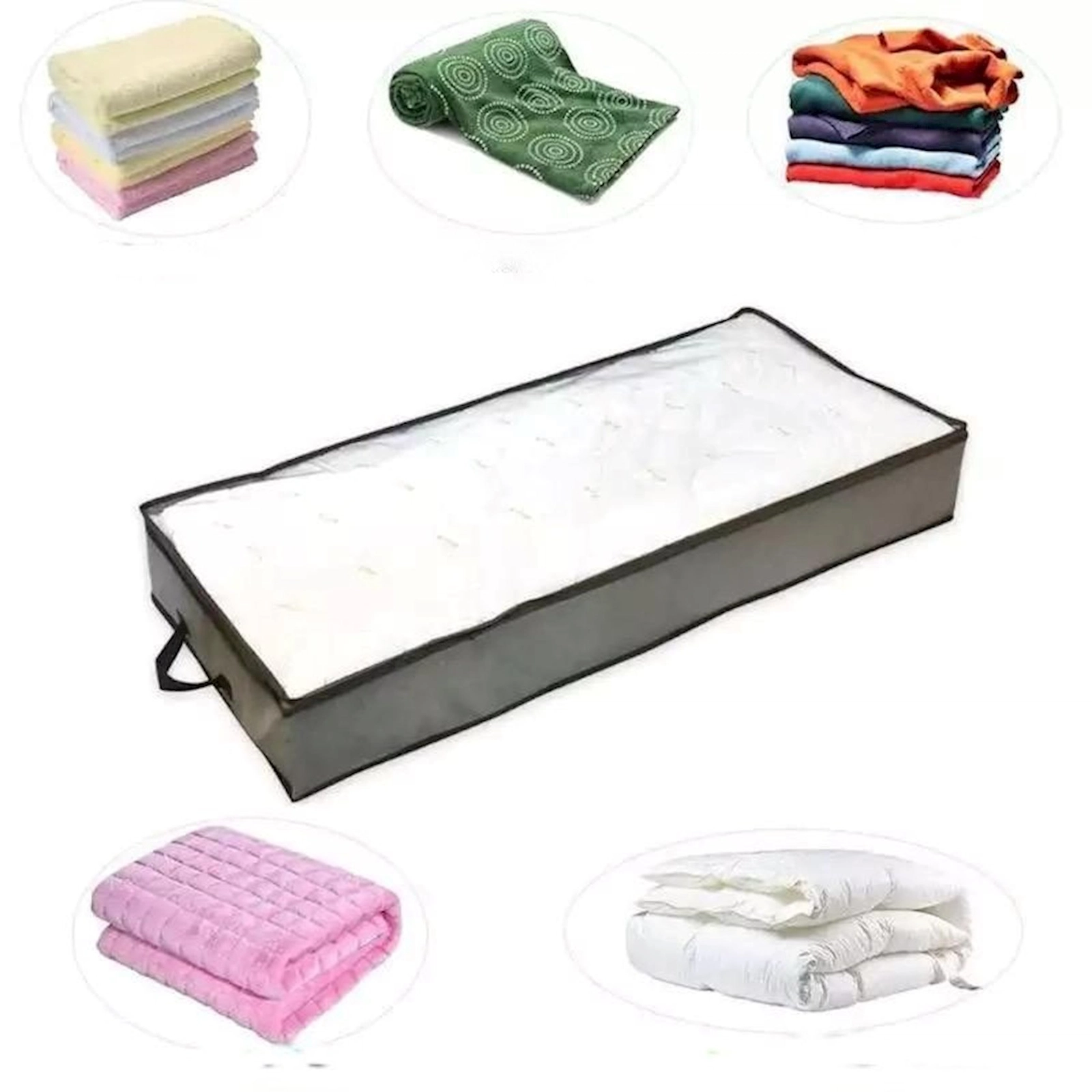 Saxlama üçün qutu HomeStore R55, boz, 80x45x15 sm
