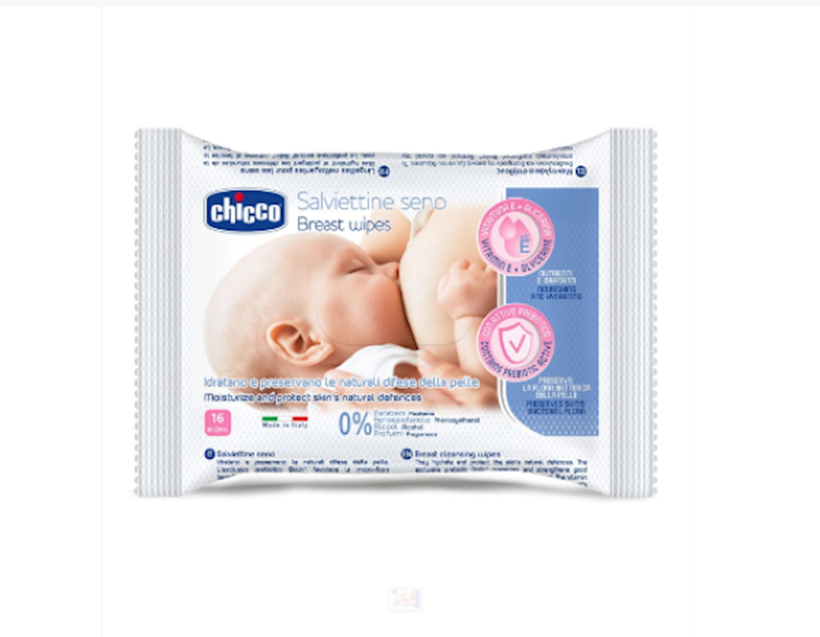Salfetlər Chicco Breast Wipes 8058664080700, 16 əd