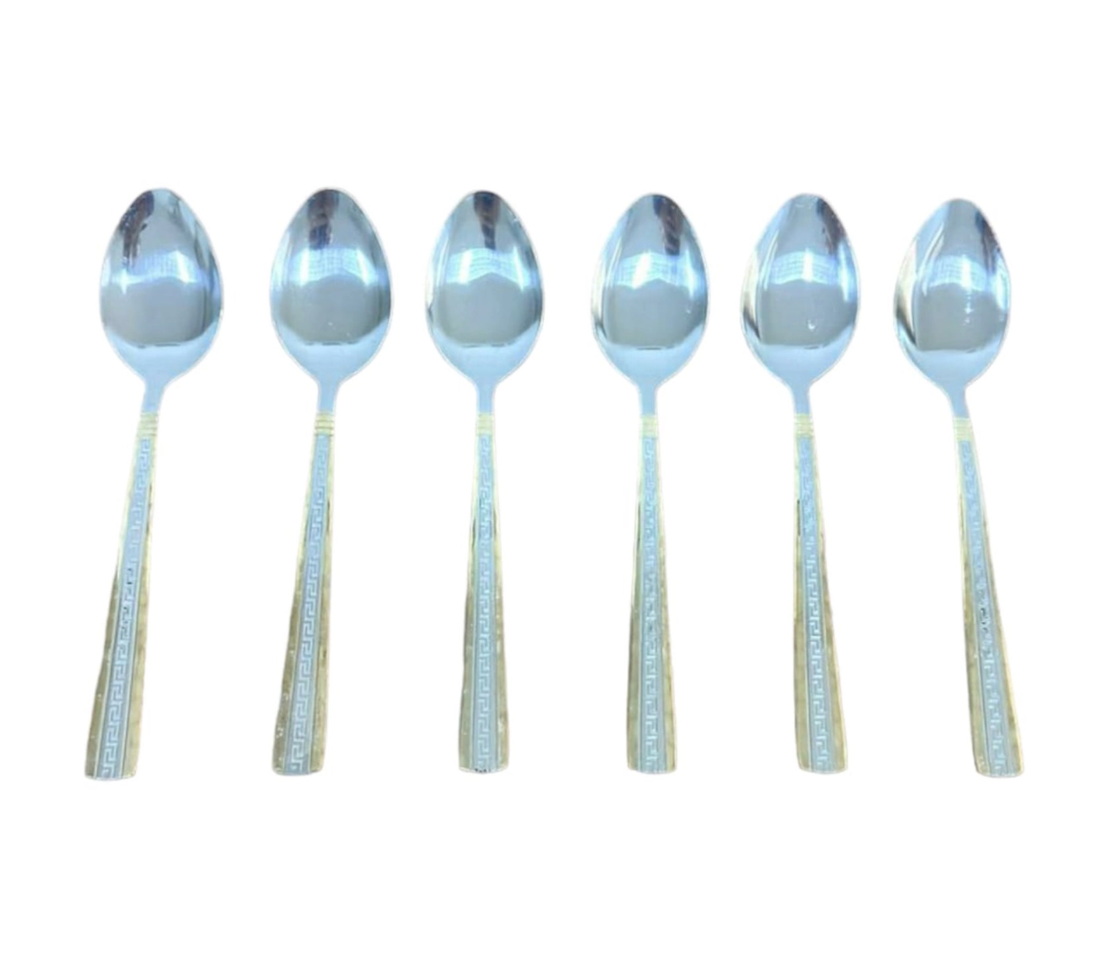 Nahar qaşığı dəsti Versagi K080, 6 parça, 20 sm, gümüşü